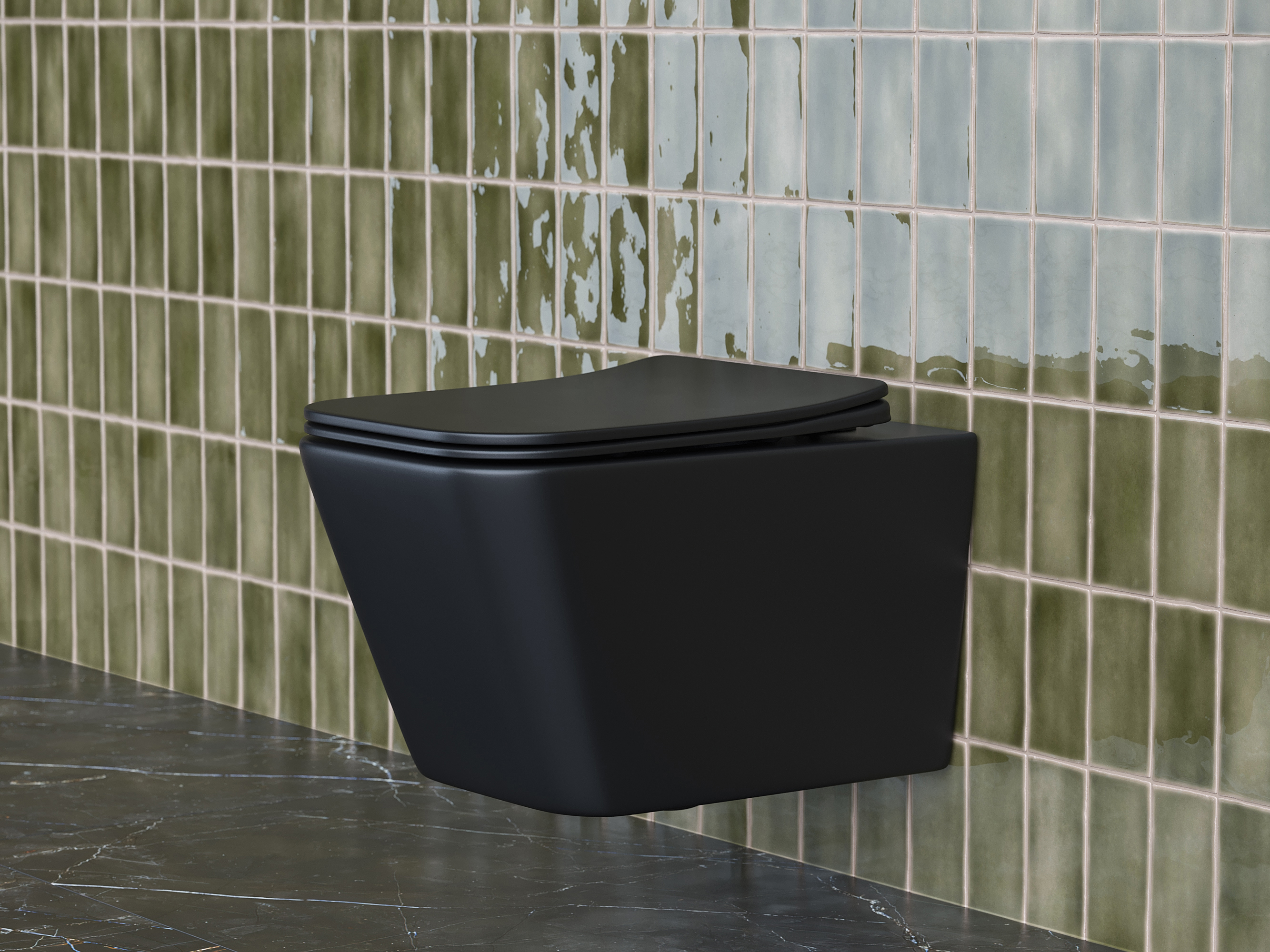Изображение товара Унитаз подвесной CERAMICANOVA CN3007MB безободковый с сиденьем микролифт