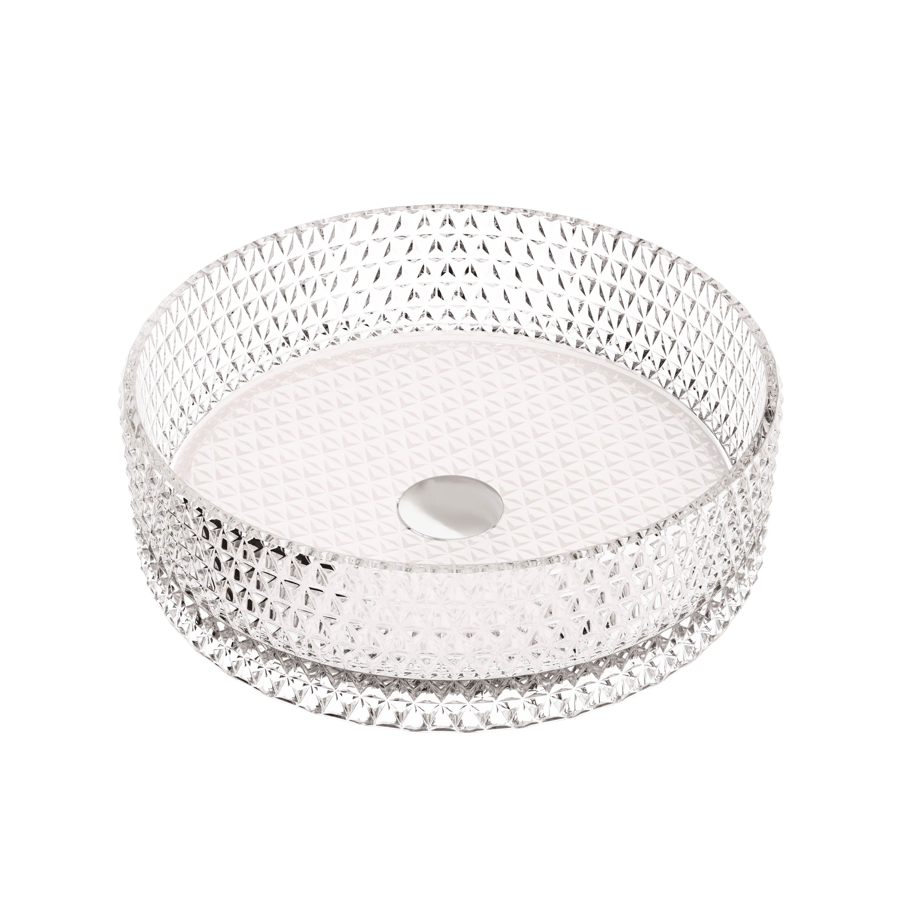 Изображение товара Раковина накладная Ceramicanova cristal CN6061 36см цвет розовый Изображение товара Раковина накладная Ceramicanova cristal CN6061 36см цвет розовый