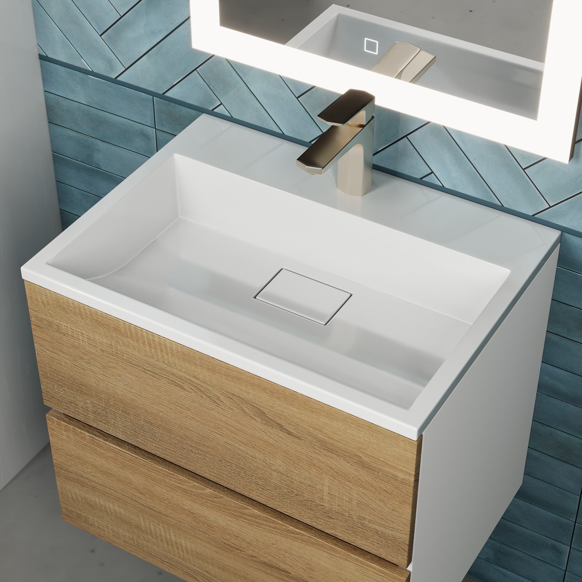 Изображение товара Раковина мебельная Uperwood upd Barsa 60 см белая для ванной комнаты