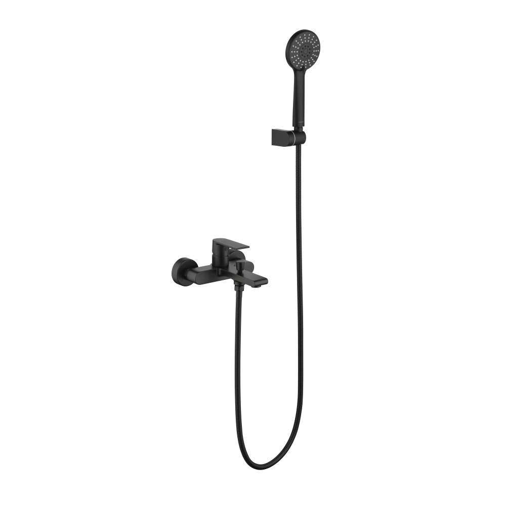Изображение товара Смеситель для ванны Aquatek Лира AQ1449MB однорычажный с душевой лейкой черный