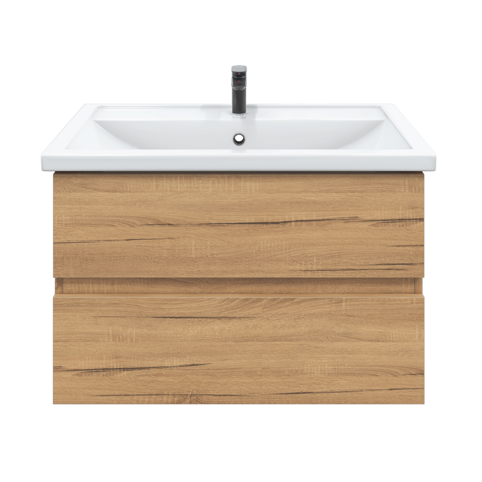 Изображение товара Тумба под раковину Sanstar Lavanti 440.1-1.4.1.КФОС подвесная с раковиной 71см цвет дуб вотан