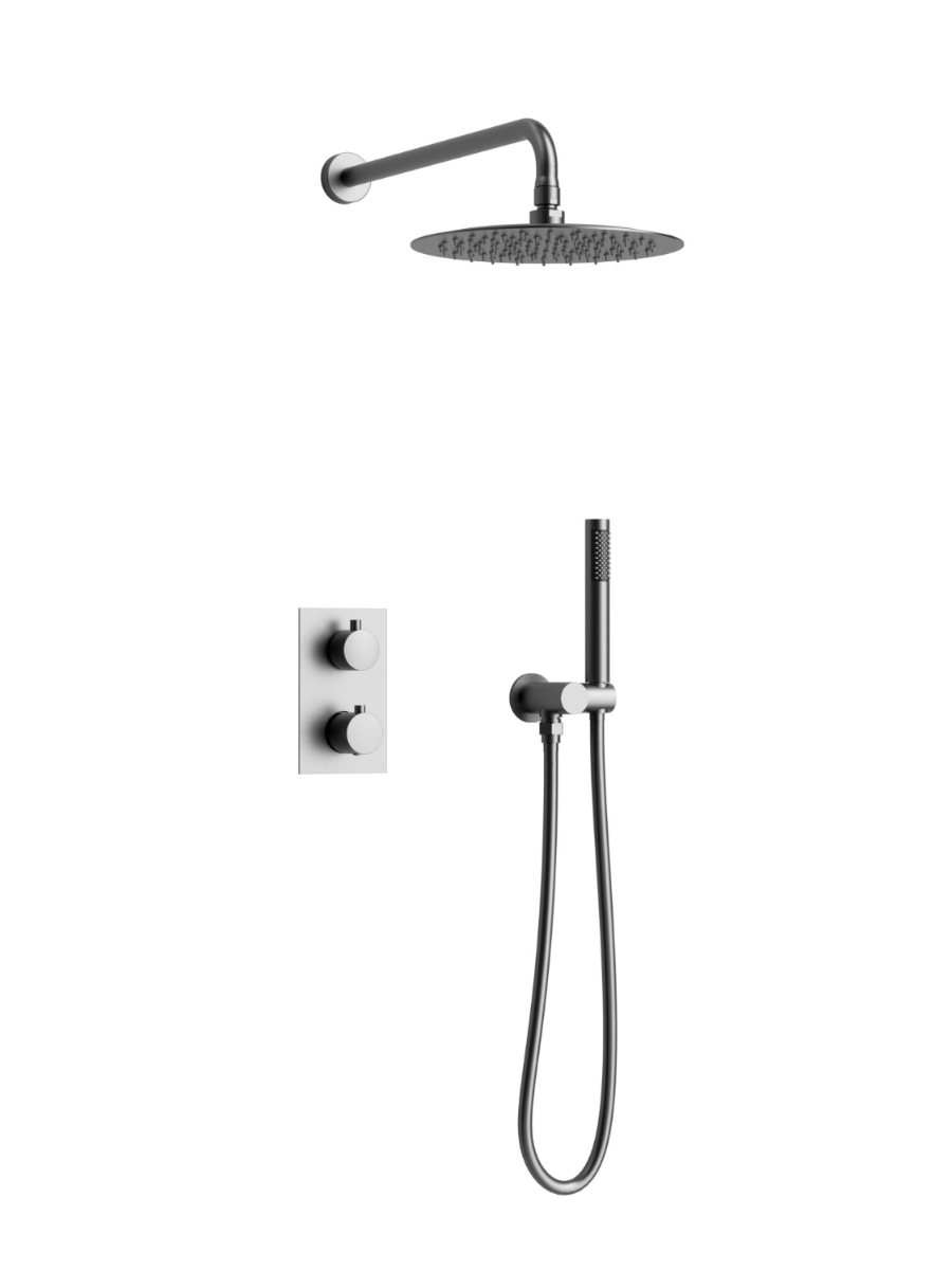 Изображение товара Душевая система с термостатом AltroBagno Unione 040409 GrMt, итальянский дизайн
