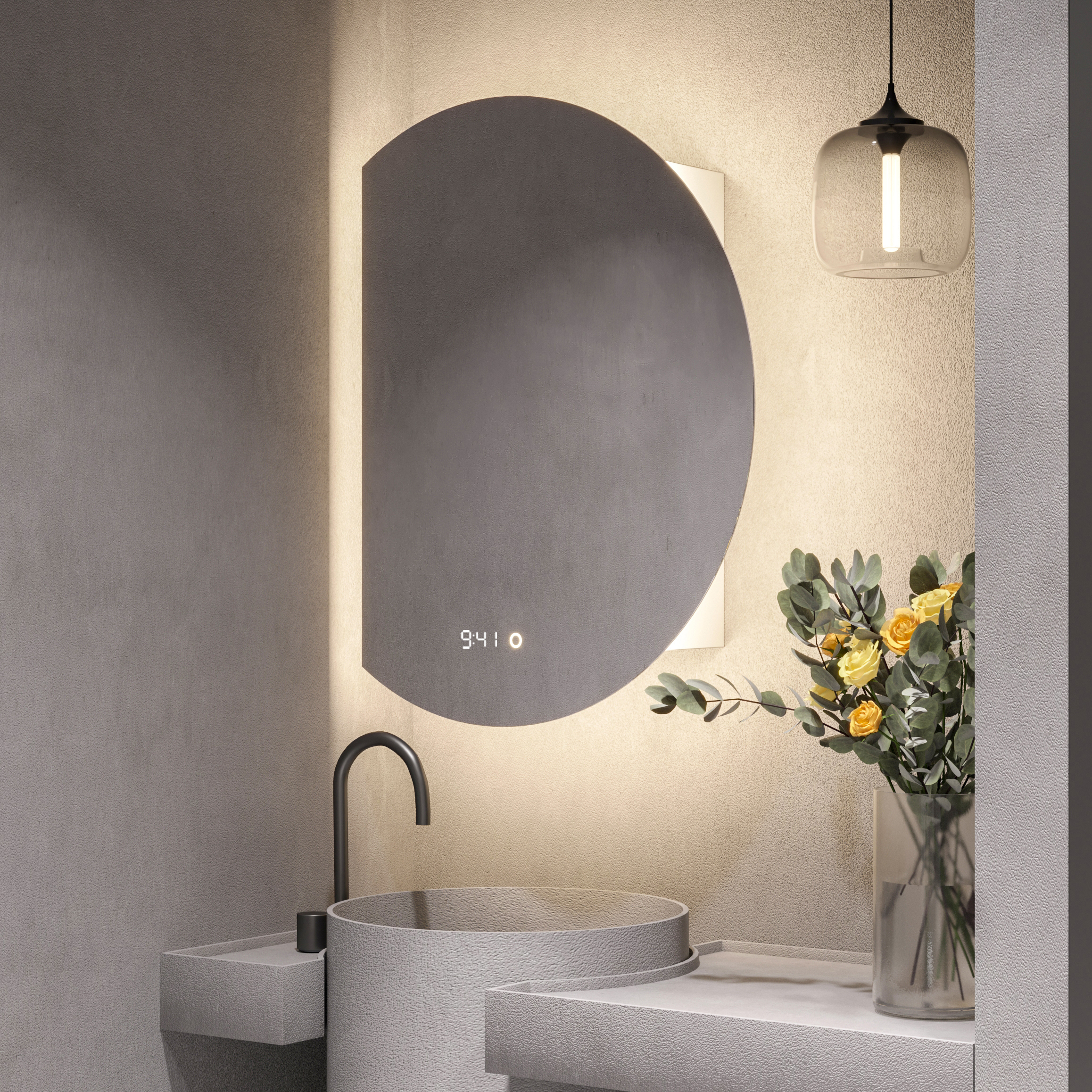 Изображение товара Шкаф для ванной комнаты Alias shd806035l с подсветкой 60x40см