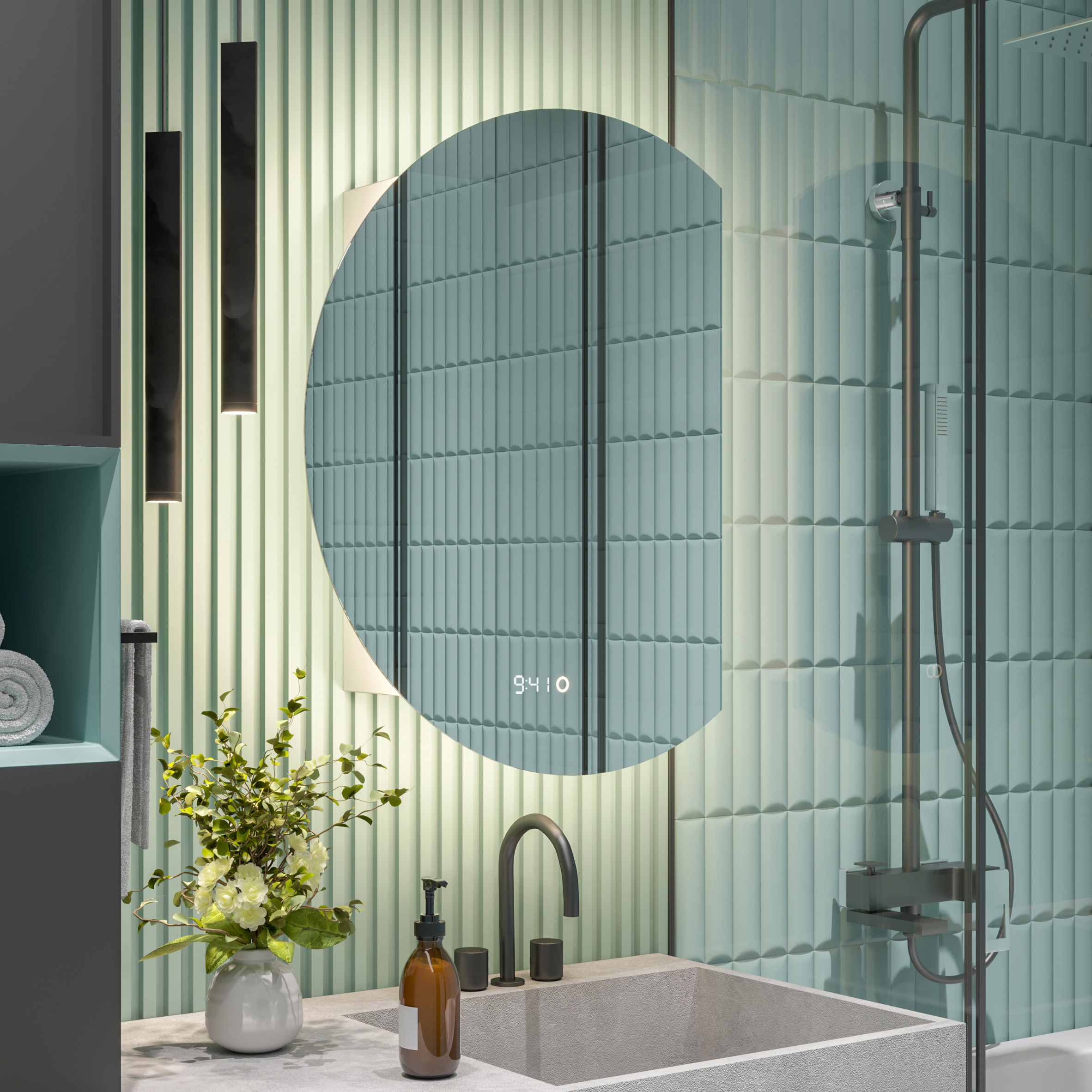 Изображение товара Шкаф для ванной Alias Dafna с подсветкой 70x40 см — стиль и функциональность