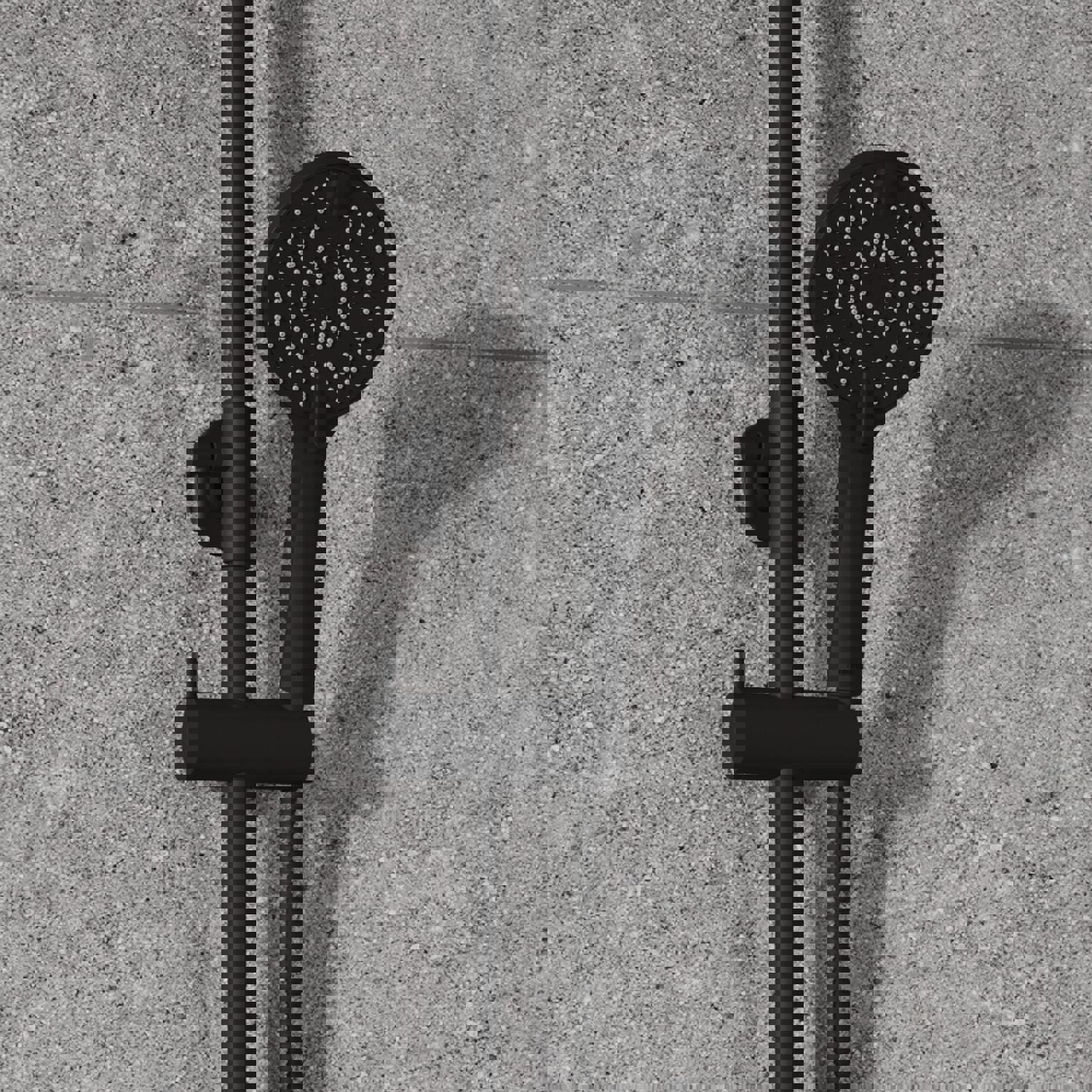 Изображение товара Milardo Rora 4F черная матовая душевая лейка 3 режима G 1⁄2" Россия