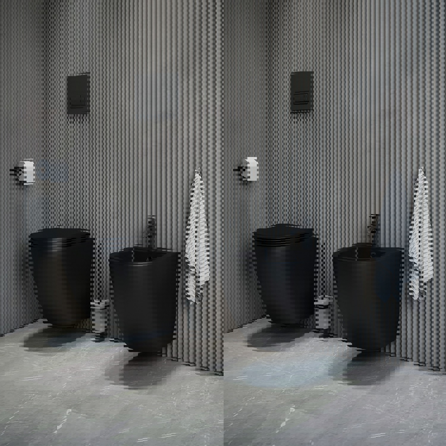 Изображение товара Подвесное биде IDDIS Blanco 49.5x37 см черный матовый современный дизайн