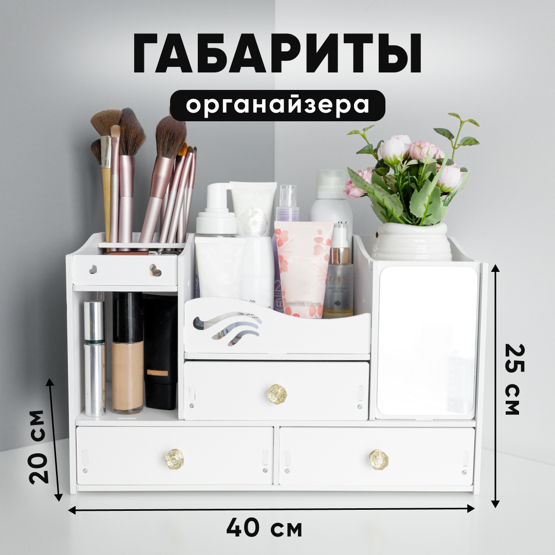 Органайзер для косметики и аксессуаров OQQI Organizer-mirror1