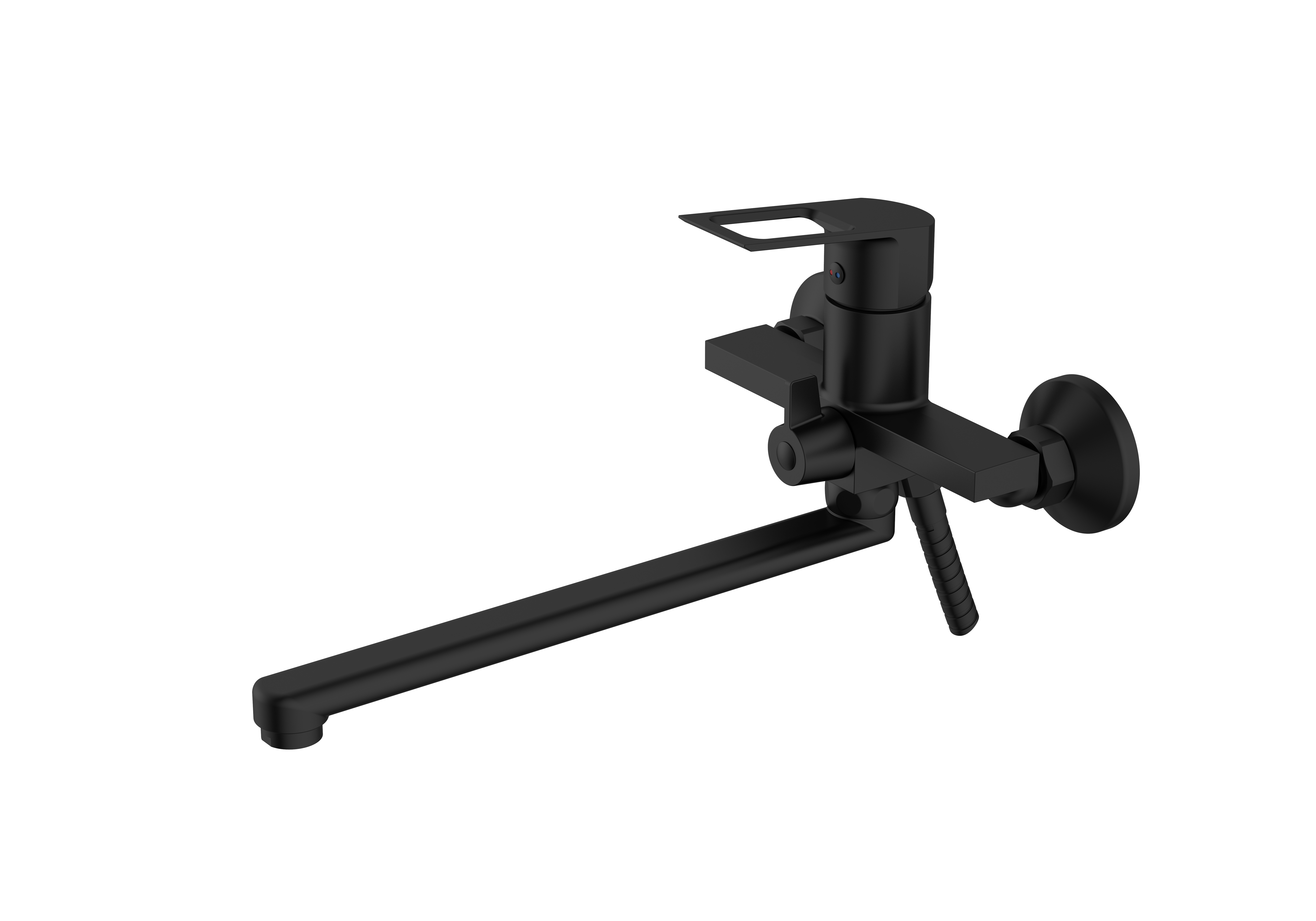 Изображение товара Смеситель для ванны Voda Surf black SF31B с душем и поворотным изливом