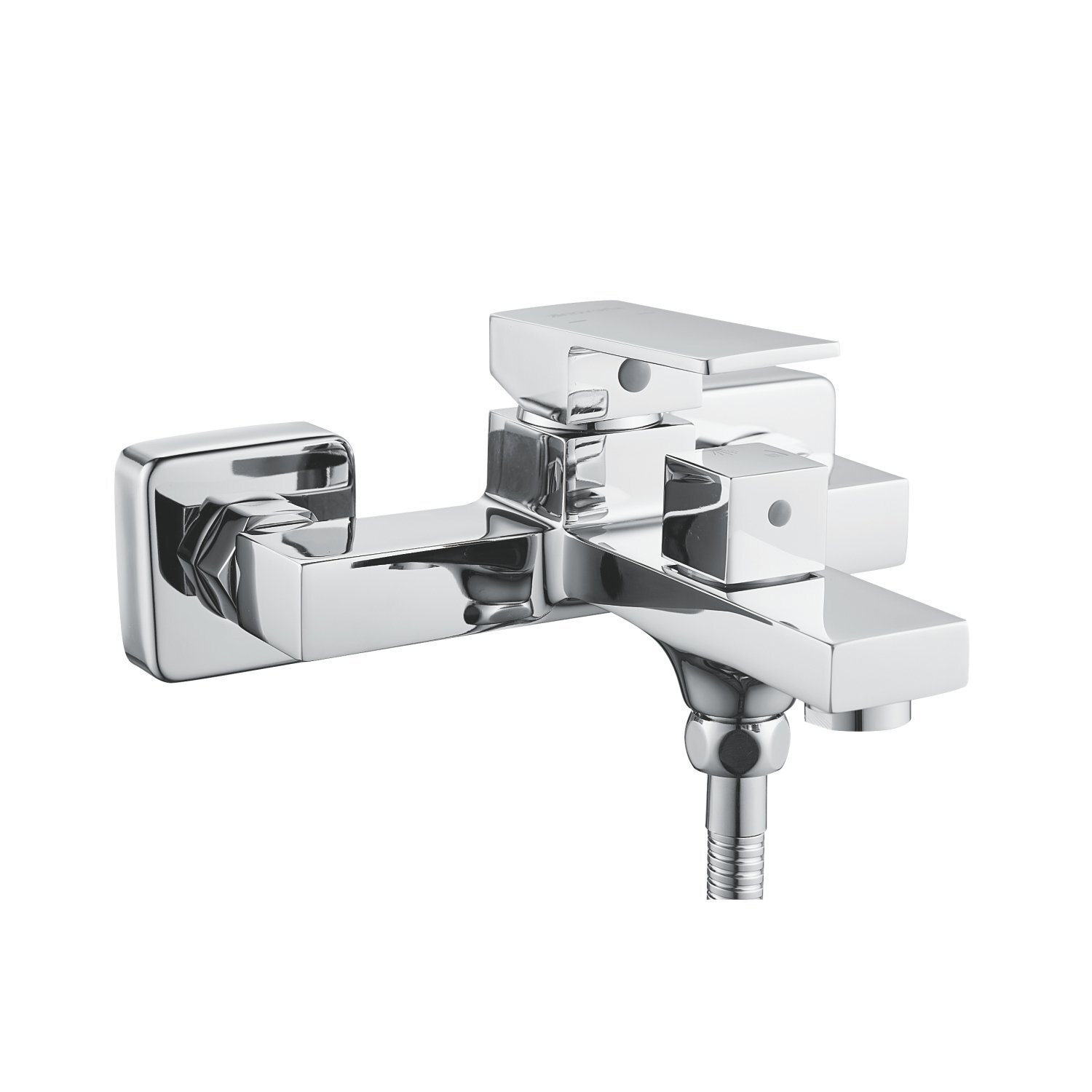 Изображение товара Смеситель для ванны Shevanik S9602, хром, двухрежимная лейка, 150 см шланг