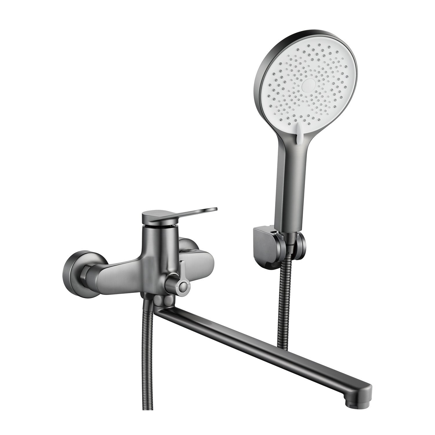 Изображение товара Смеситель для ванны Shevanik S6222T с поворотным изливом и трёхрежимной лейкой