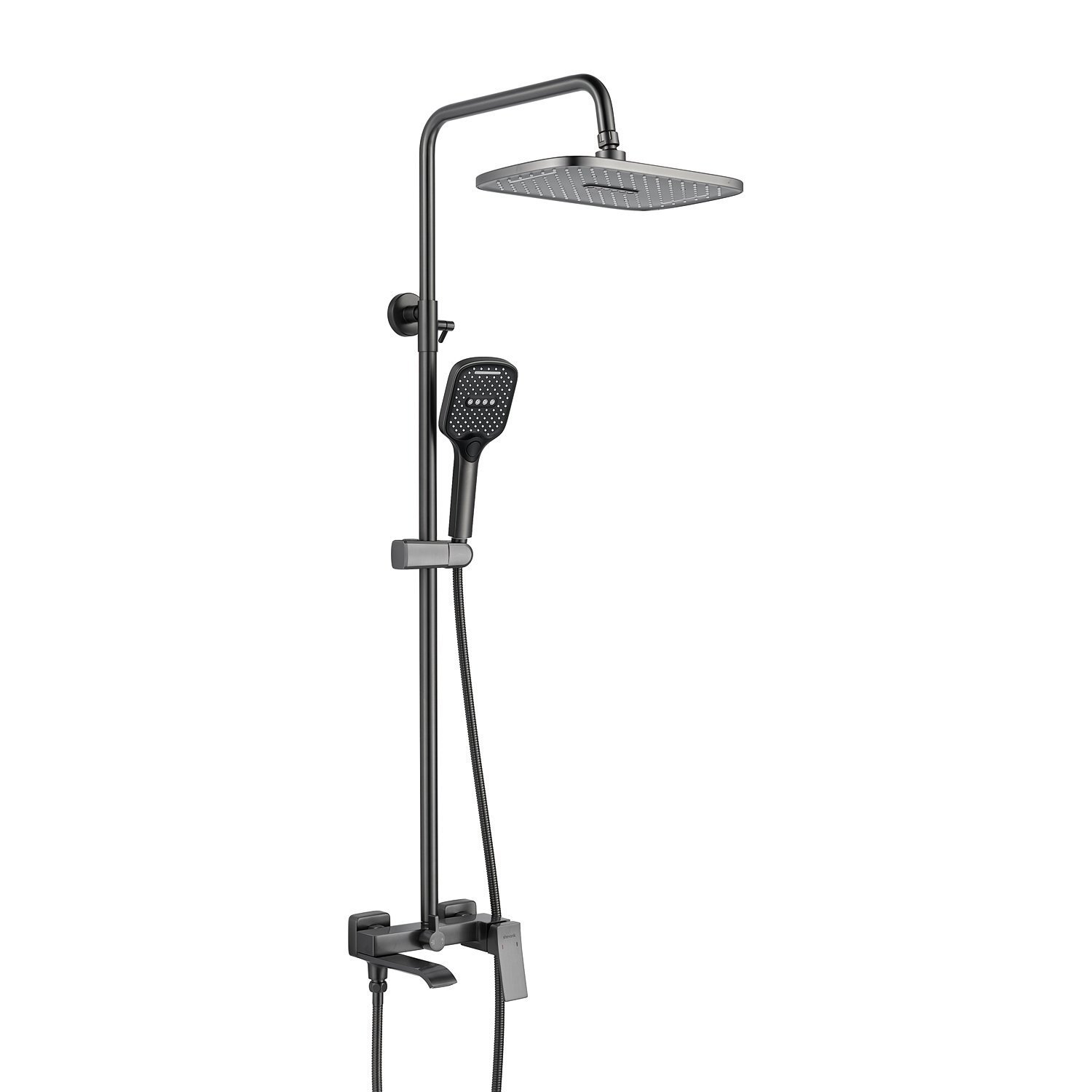 Изображение товара Душевая система Shevanik S4036T цвет оружейная сталь 5 лет гарантии