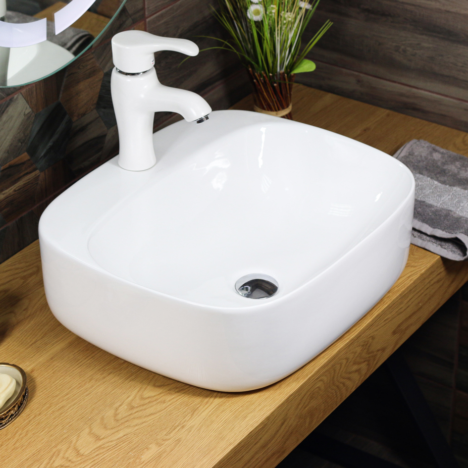 Изображение товара Раковина MELANA 320305-805 Белый глянец — накладная 50x42,5 см