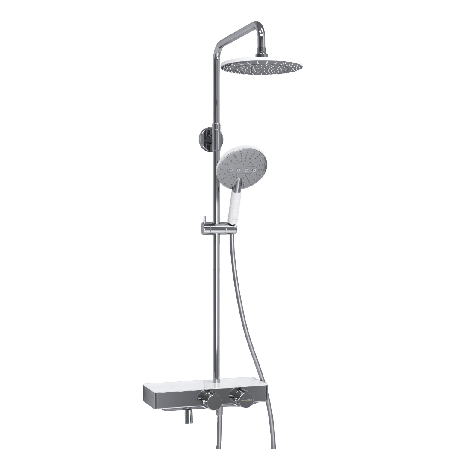 Изображение товара Душевая стойка Wasserkraft 2222500005110 A113.067.059.CH Thermo 3 режимная цвет белый/хром