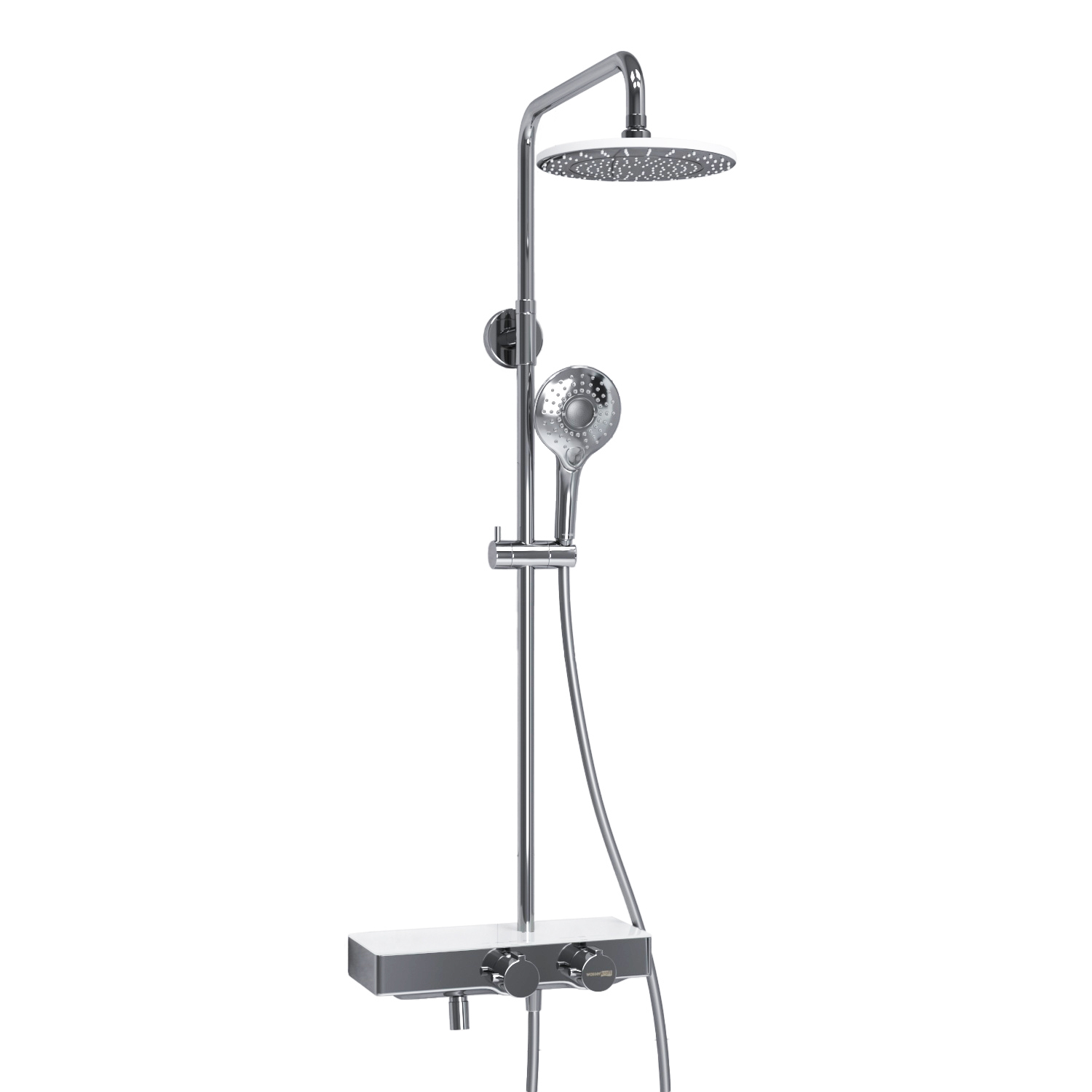Изображение товара Современная душевая система Wasserkraft 3 режима термостат белый хром