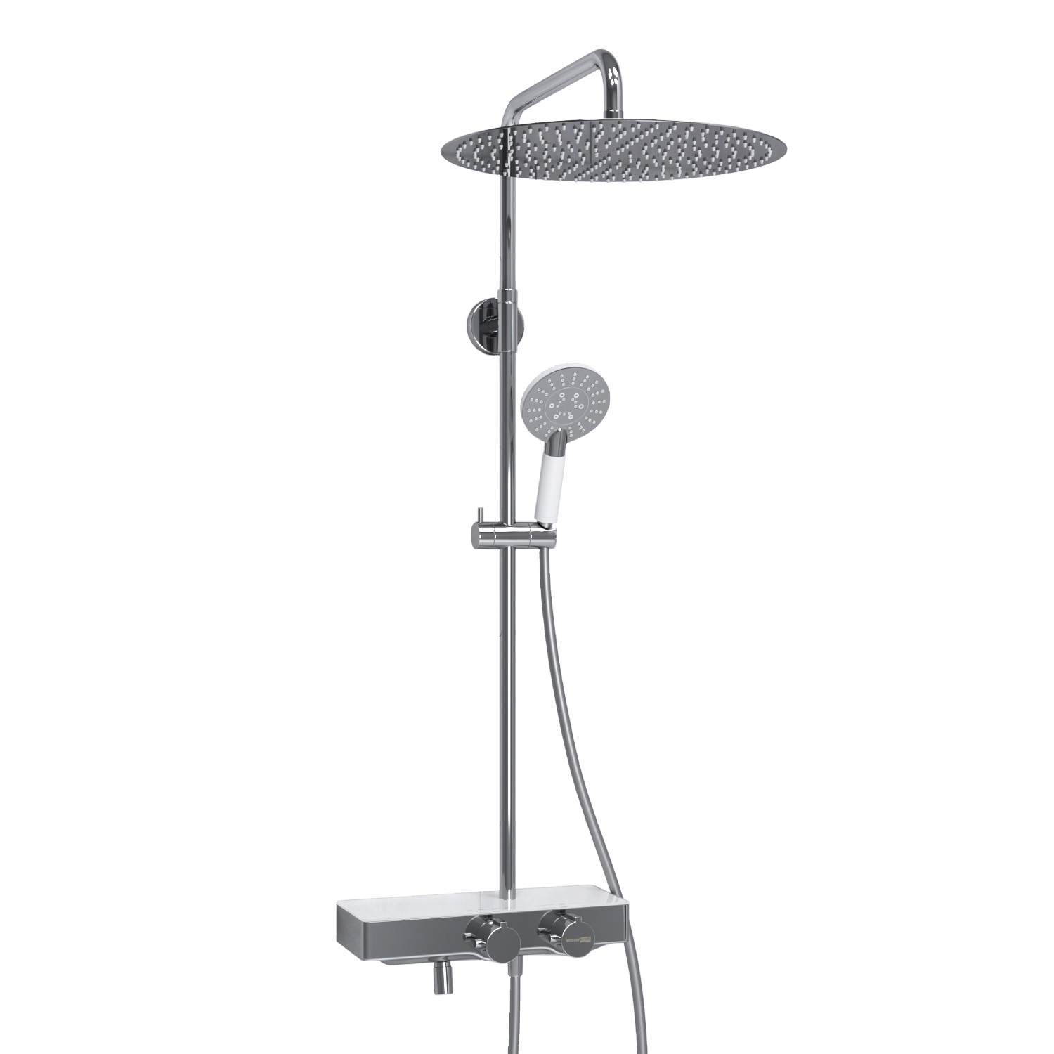 Изображение товара Душевая стойка Wasserkraft 2222500005219 A113.117.058.CH Thermo 3 режимная цвет белый/хром