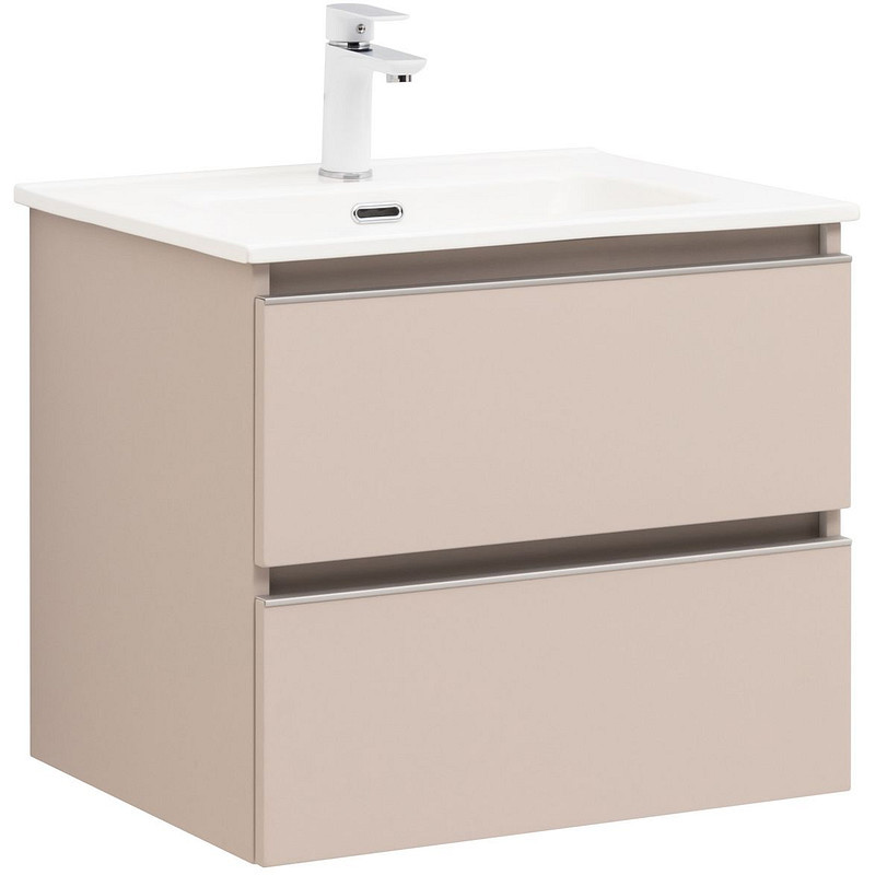 Изображение товара Тумба под раковину Aquanet Вега 60 бежевый подвесная МДФ влагостойкая 58 см