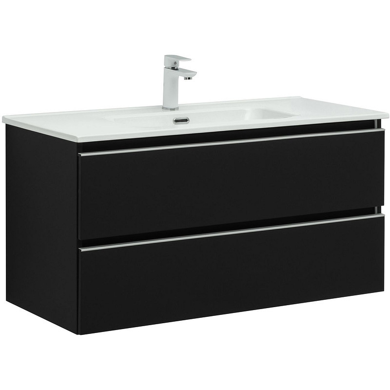 Изображение товара Тумба под раковину Aquanet Вега 99 см черная подвесная