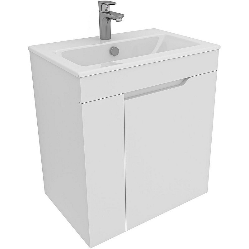 Изображение товара Тумба под раковину Aquanet Практика 00330453 57.80см Напольный цвет белый матовый