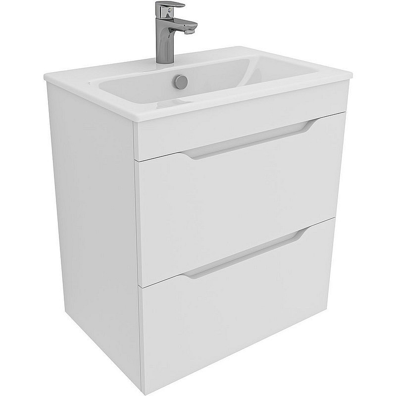 Изображение товара Тумба под раковину Aquanet Практика 00330457 57.80см Напольный цвет белый матовый