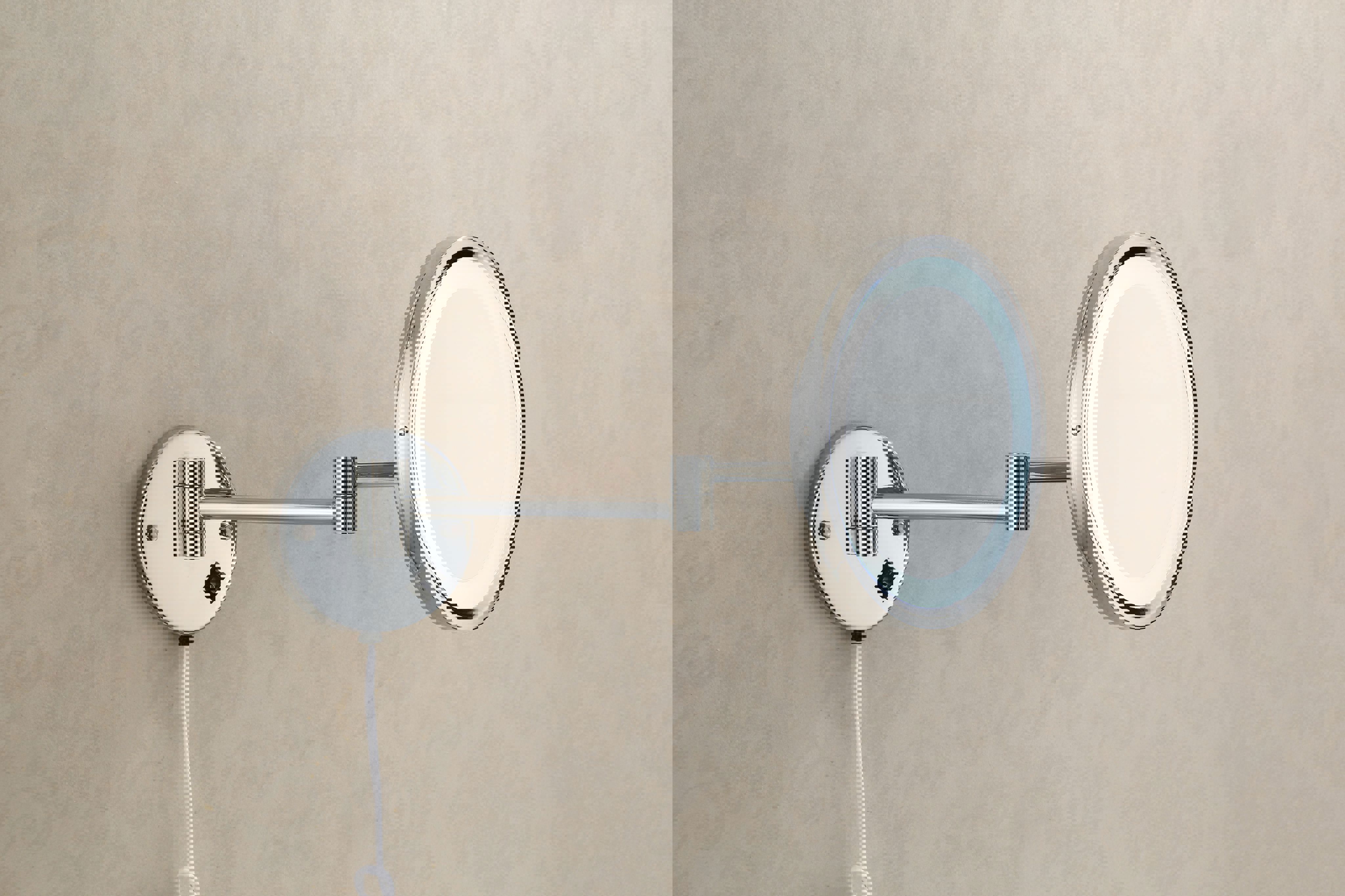 Изображение товара Зеркало для ванной OUTE 20 см с подсветкой настенное крепление цвет хром круглое