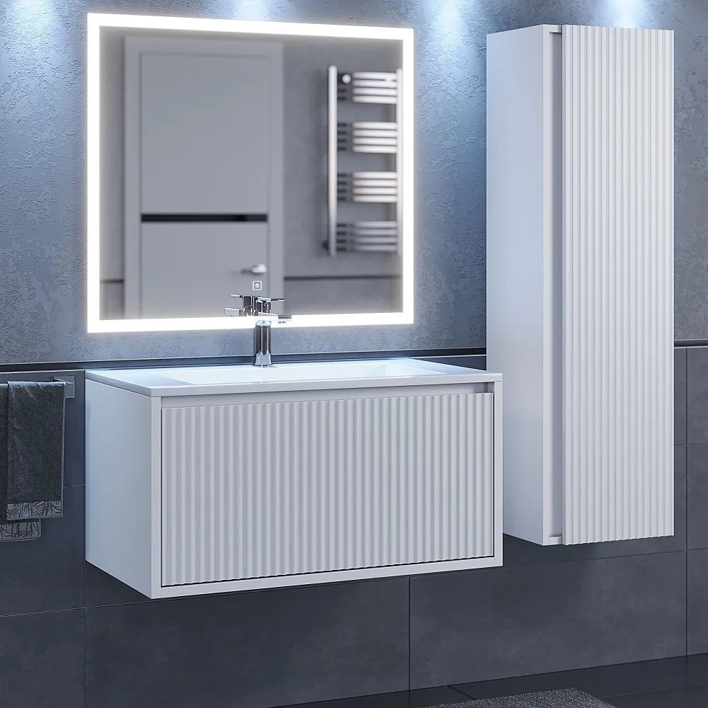 Изображение товара Подвесная тумба под раковину Uperwood Next 79.5 см белая матовая коробка