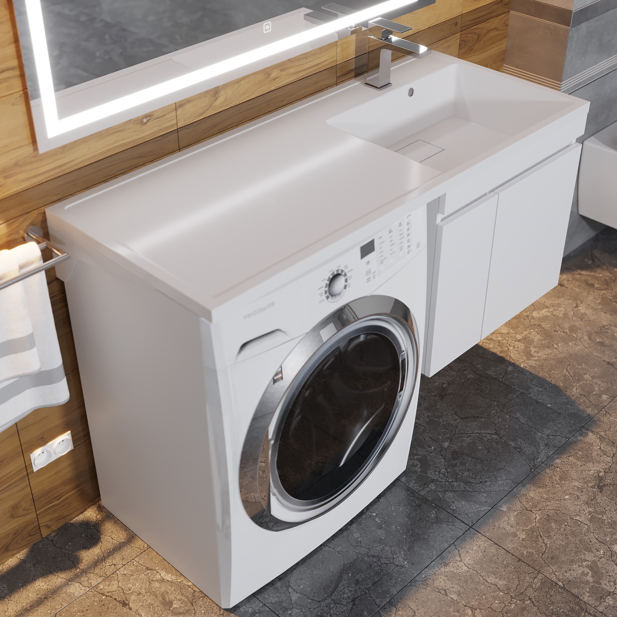 Изображение товара Paola Magenta 1200 R правая чаша раковина мебельная глянцевая 120 см