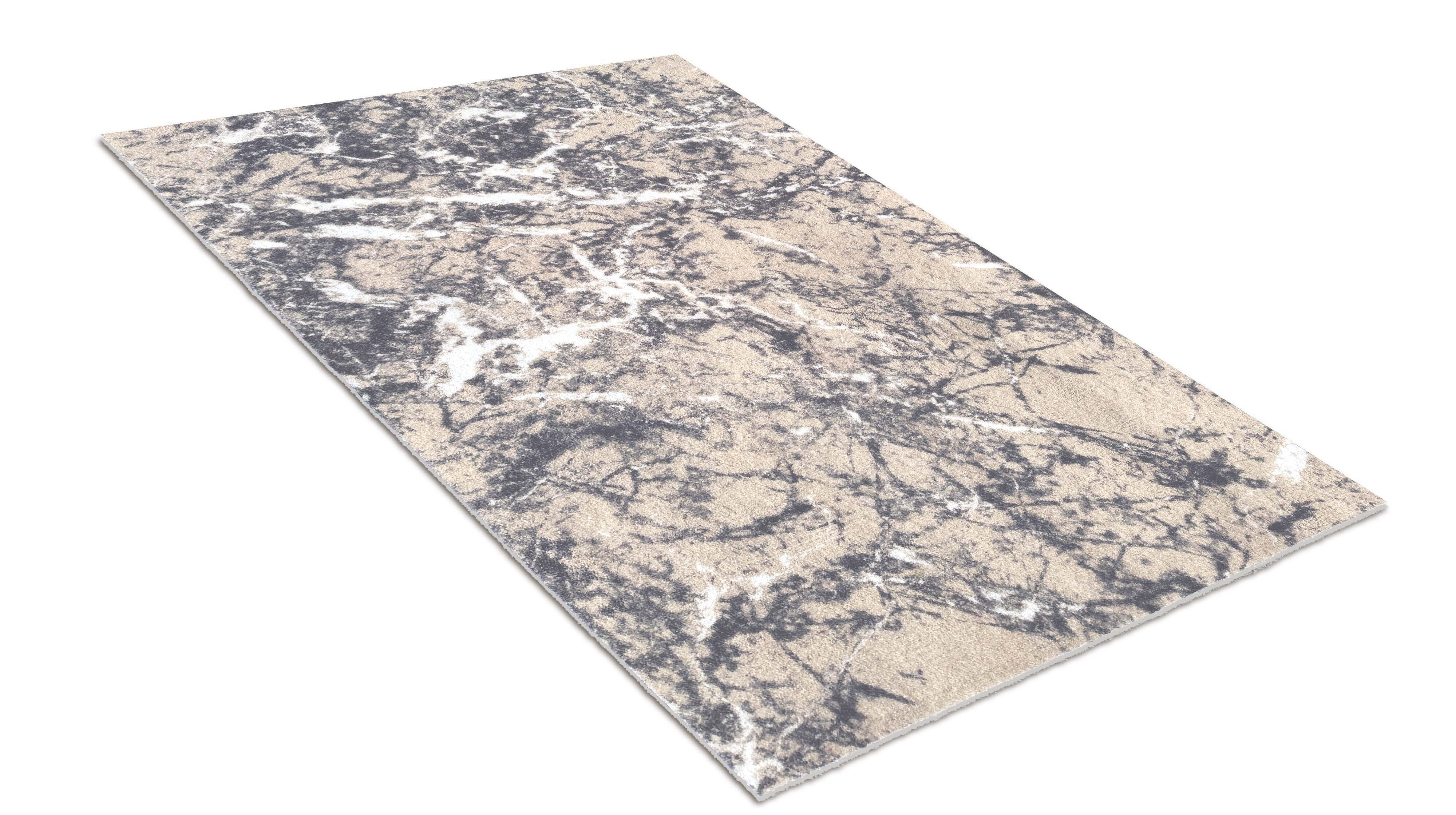 Изображение товара Коврик вырезной icarpet PRINT антискользящий 135 Мрамор 80x120 серо-бежевый