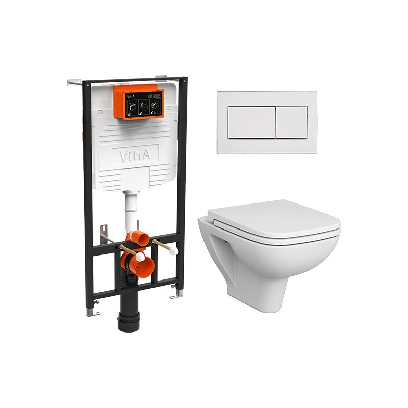 Изображение товара Комплект инсталляция с унитазом Vitra S20 9004B003-7207 цвет белый