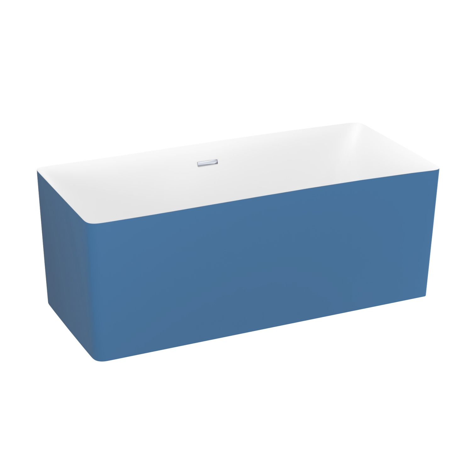 Изображение товара Отдельностоящая ванна из акрила Wellsee Pure 166x77 см с переливом и ножками