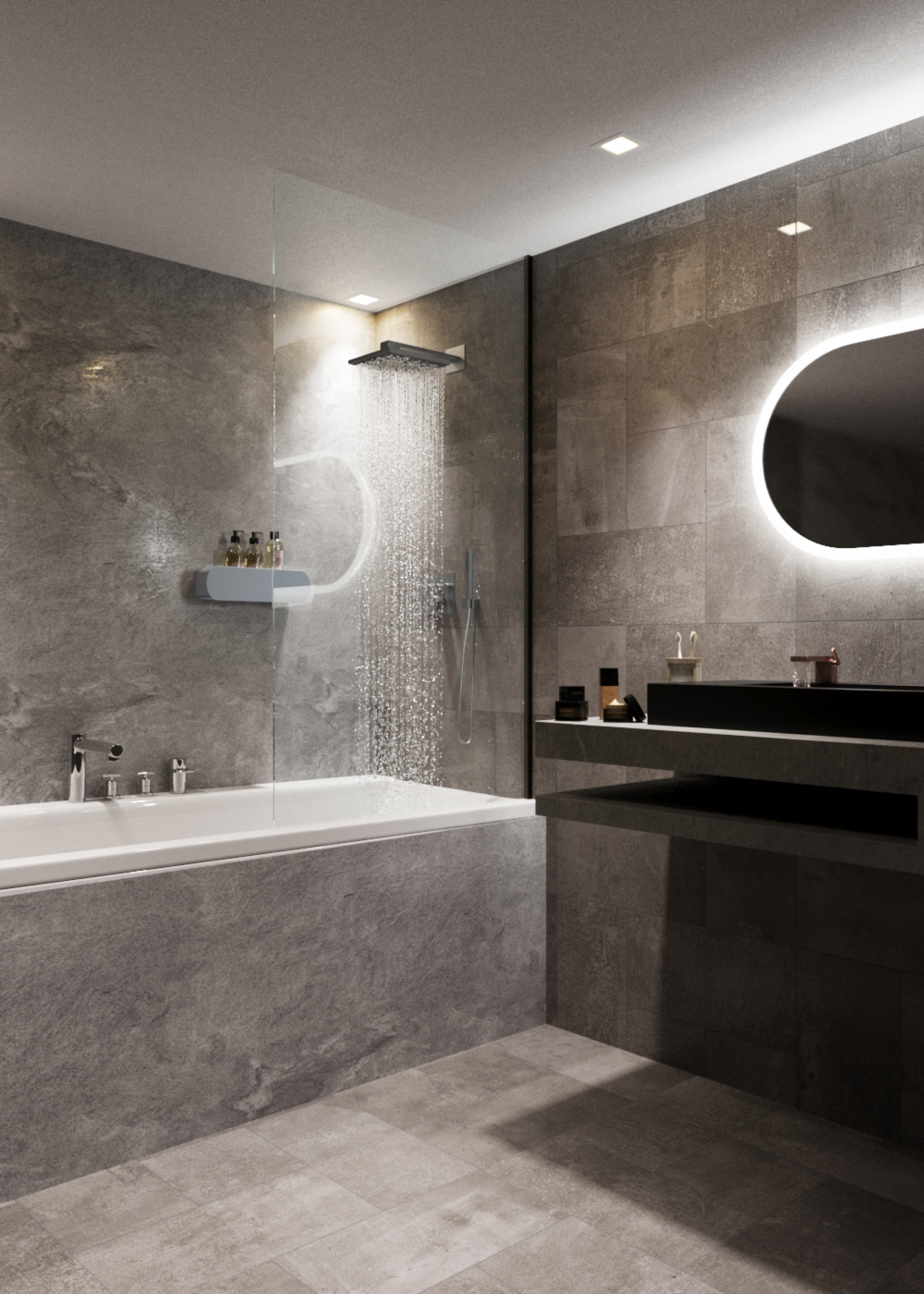 Изображение товара Полка для ванной комнаты Greenween GW-OMEGA-NERZH-500-G нержавеющая сталь 50x50 см