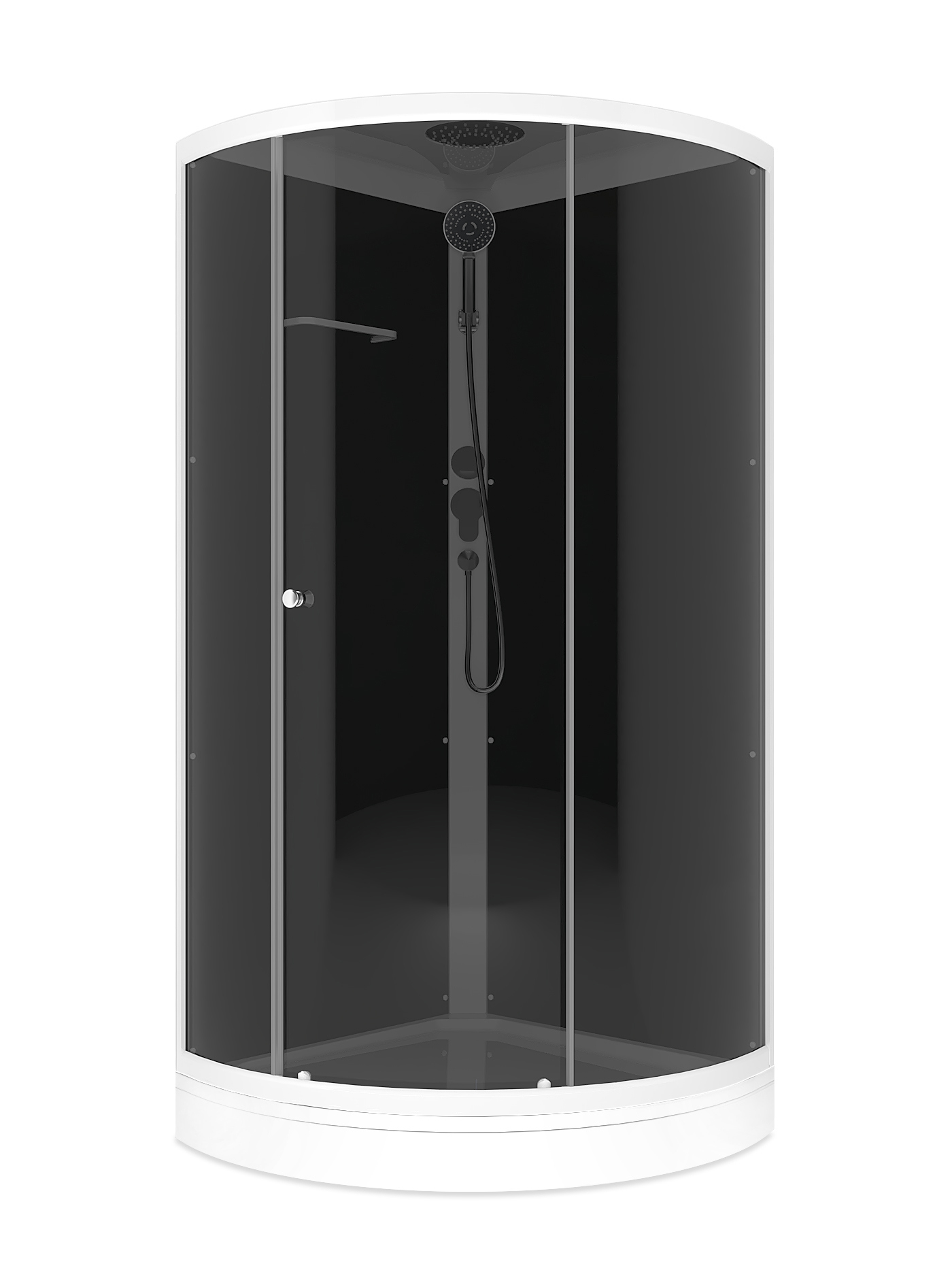 Изображение товара Душевая кабина Domani-Spa Simple 99 DS01Sm99LBT00-V1.2.MP.P 90x90x218 см низкий поддон, тонированное стекло
