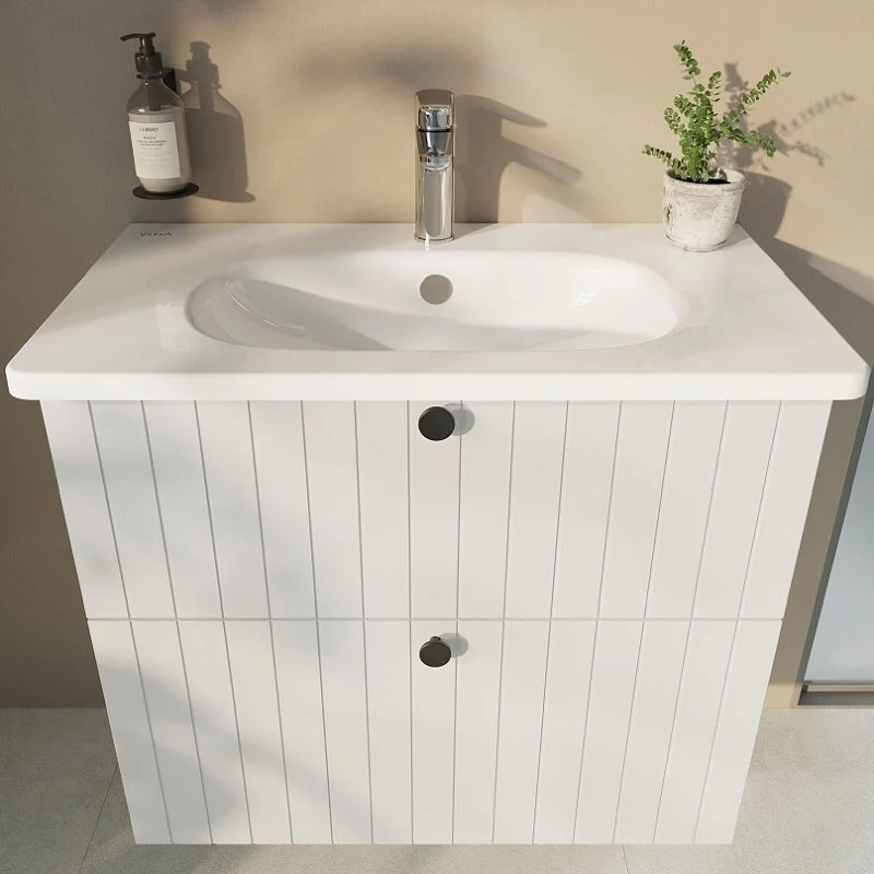 Изображение товара Тумба Vitra Root Groove 69415lum 60 см с раковиной матовый белый