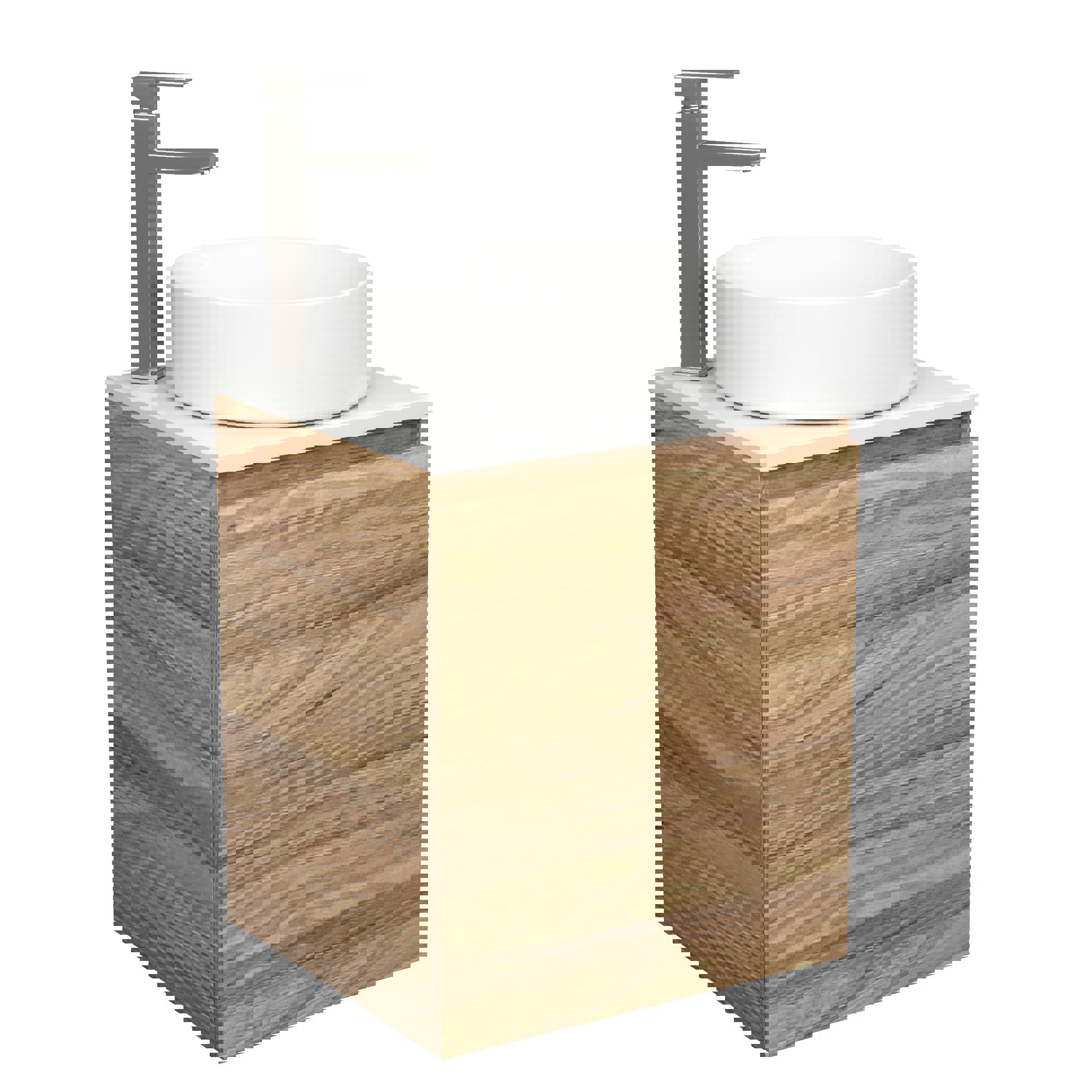 Изображение товара Бачок для ванной комнаты Bau Dream Blackwood 50 с раковиной и смесителем