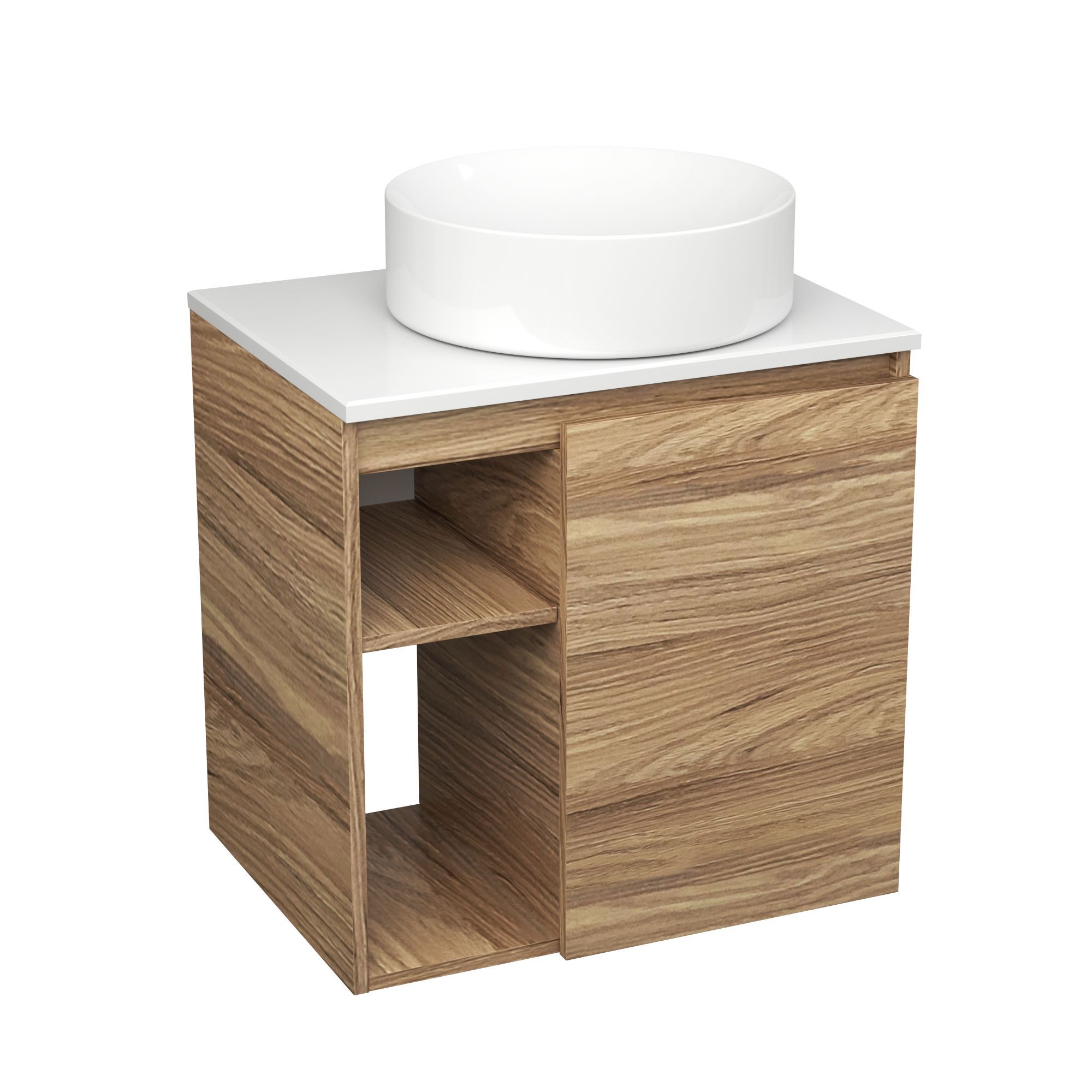 Изображение товара Тумба Bauedge Bau Dream Blackwood 60 правая раковина круглая D41