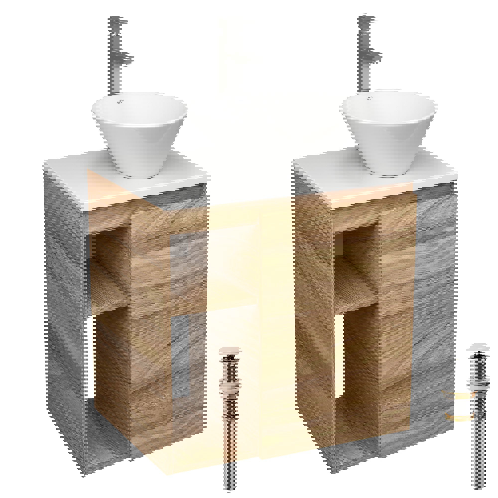 Изображение товара Тумба Bauedge Bau Dream Blackwood 60 с раковиной D43 для ванной