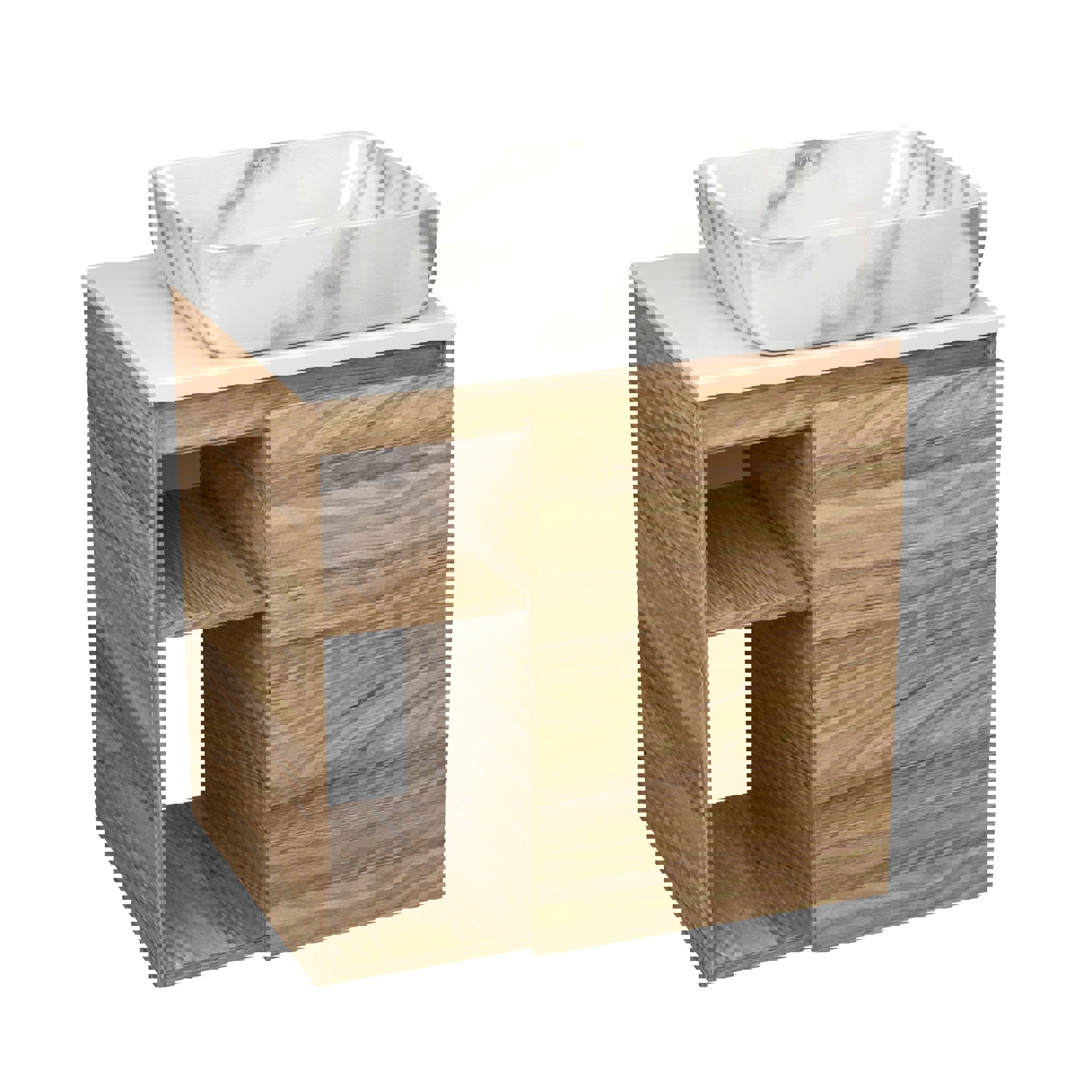 Изображение товара Тумба под раковину Bau Dream Blackwood 60 правая с раковиной BAU Hotel 51х39