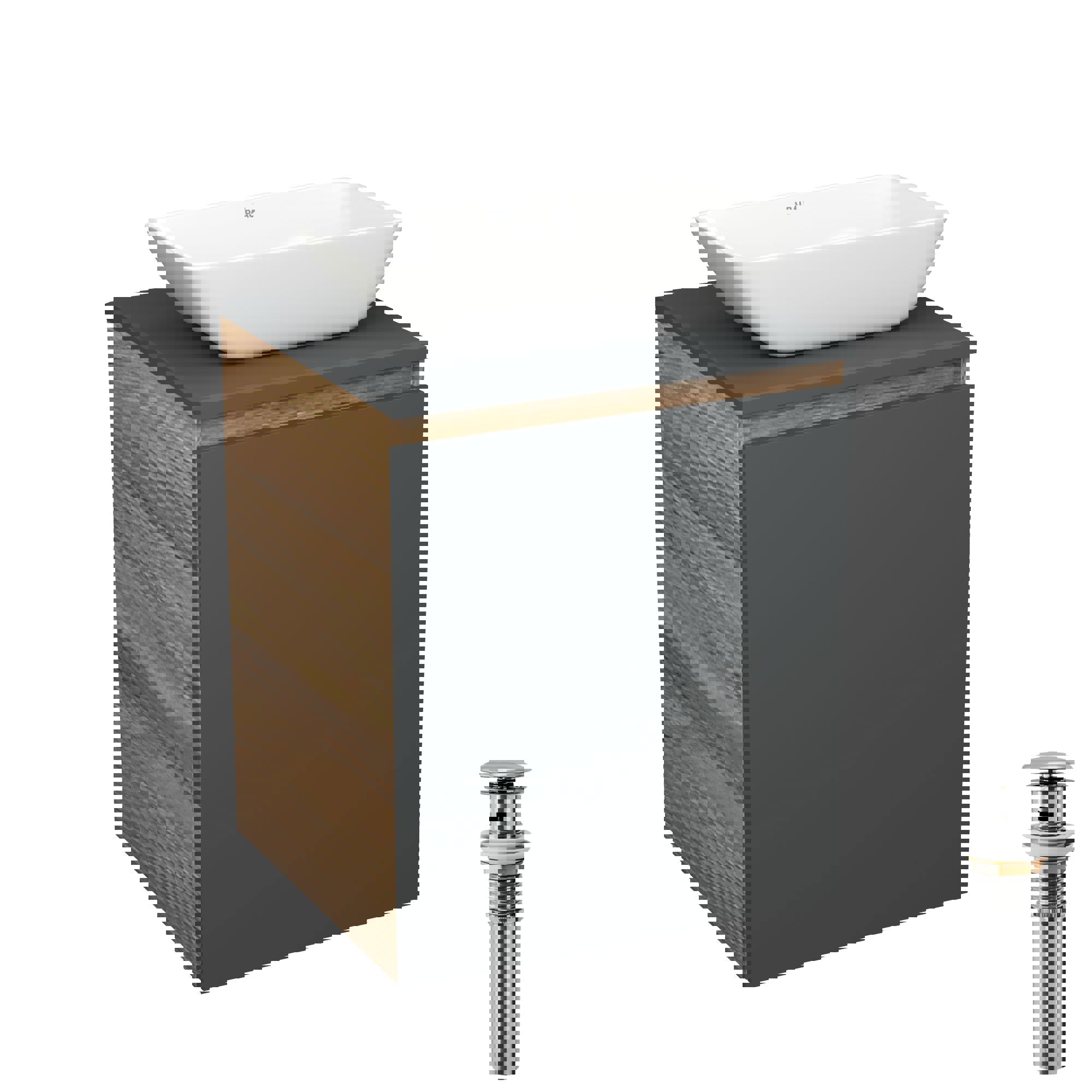 Изображение товара Тумба BAUEDGE Bau Dream Blackwood 50 с раковиной Spectrum mini 47x24