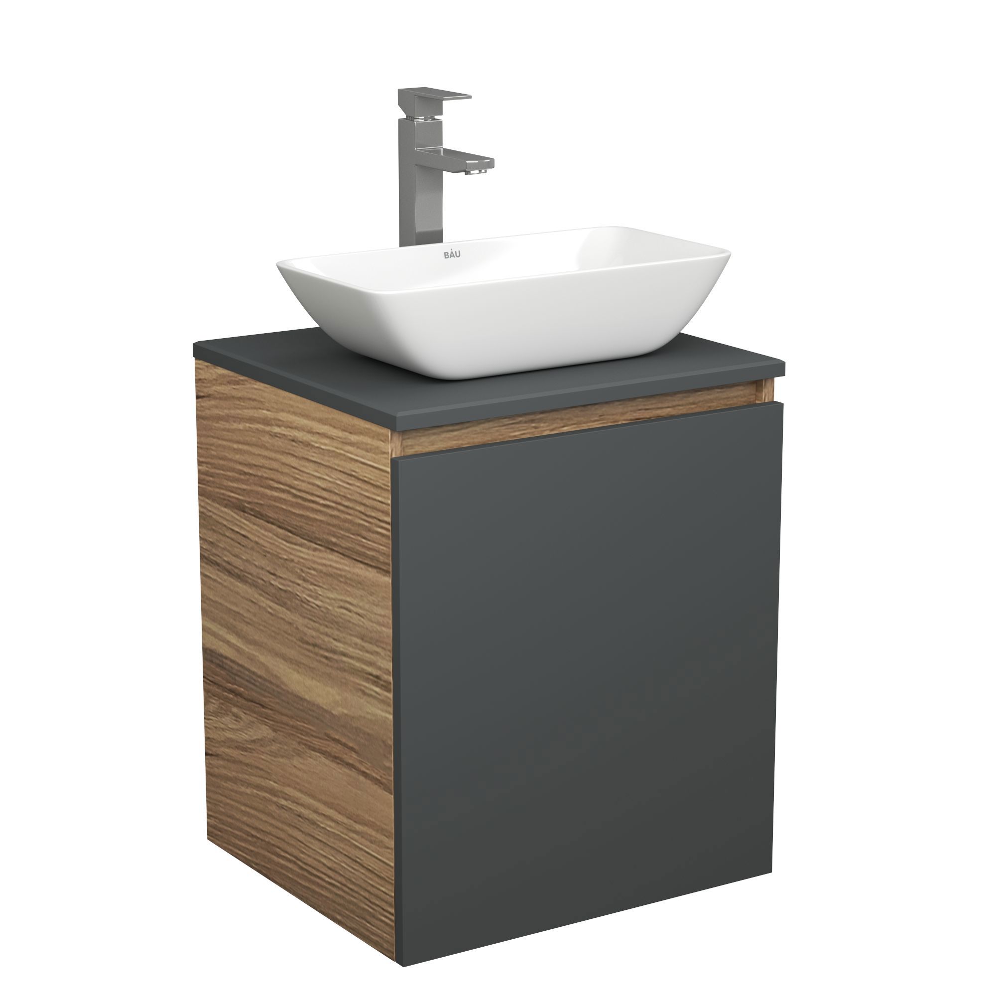 Изображение товара Тумба Bauedge Bau Dream Blackwood 50 с раковиной Spectrum mini