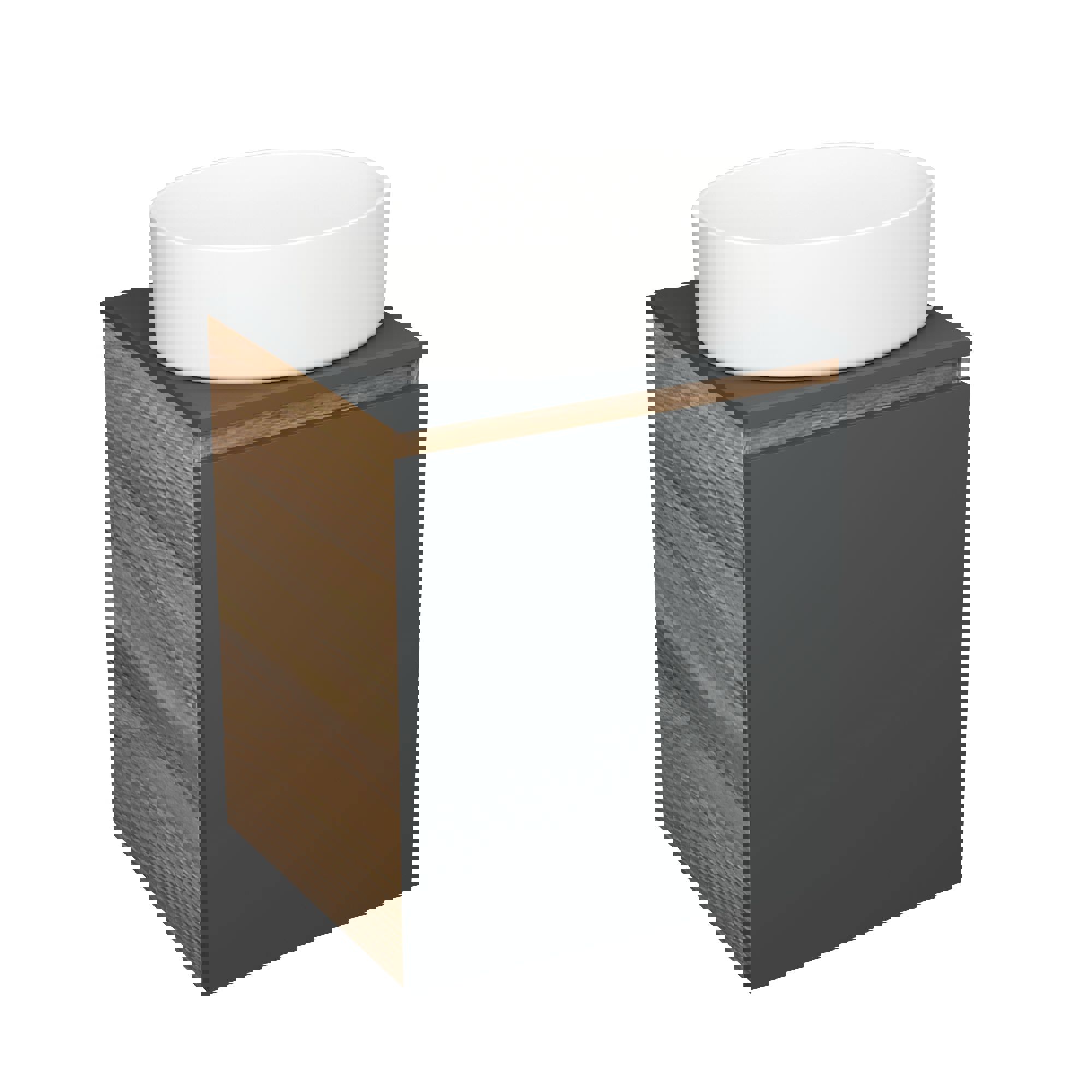 Изображение товара Тумба Bauedge Bau Dream Blackwood 50 графит раковина Nimb 50x36