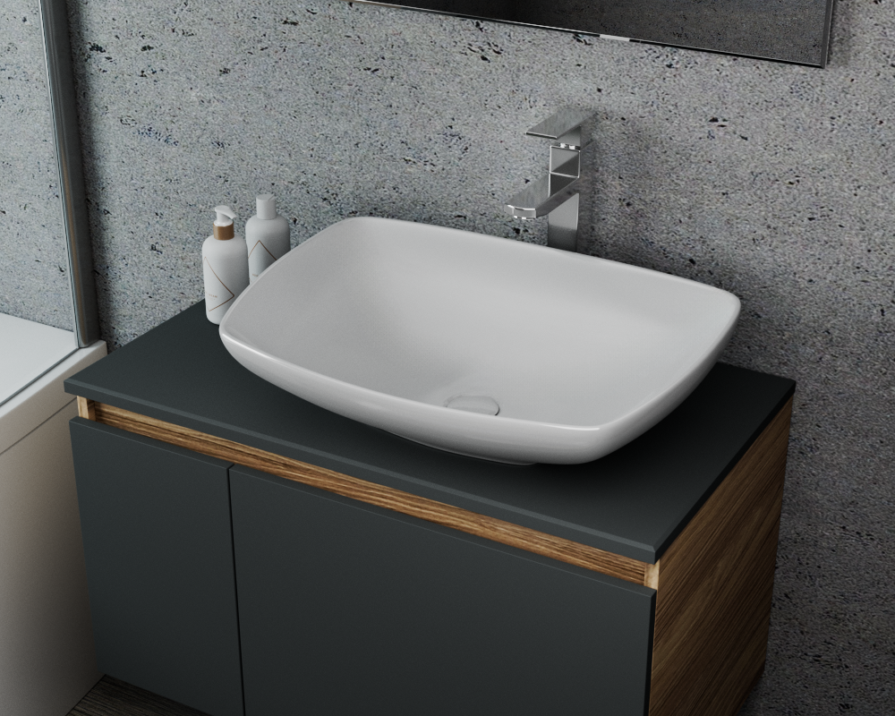 Изображение товара Раковина Bauedge spectrum MRY0006 55.9см цвет белый глянец