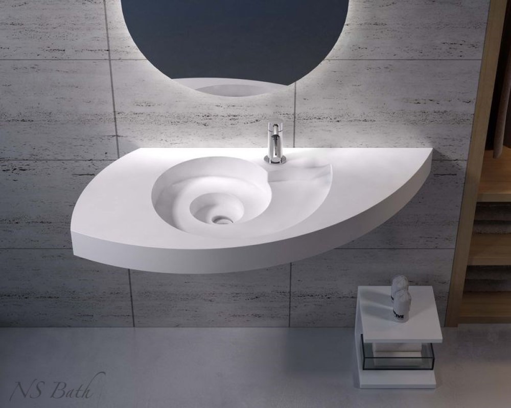 Изображение товара Раковина моноблок Ns bath nsbath NSS-1153M 118см цвет белый матовый Изображение товара Раковина моноблок Ns bath nsbath NSS-1153M 118см цвет белый матовый