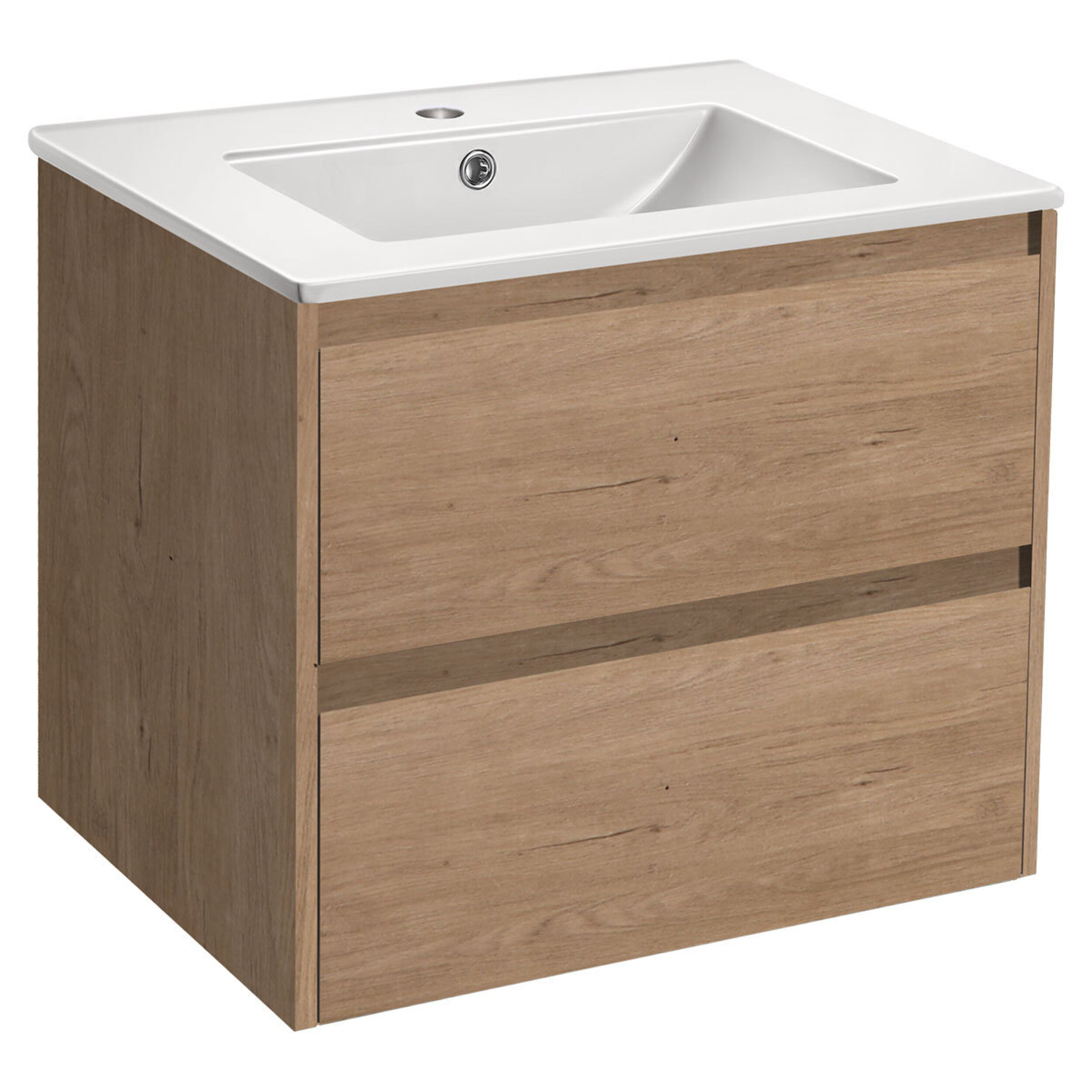 Изображение товара Тумба с раковиной Vincea Gio N.Oak 60см цвет коричневый