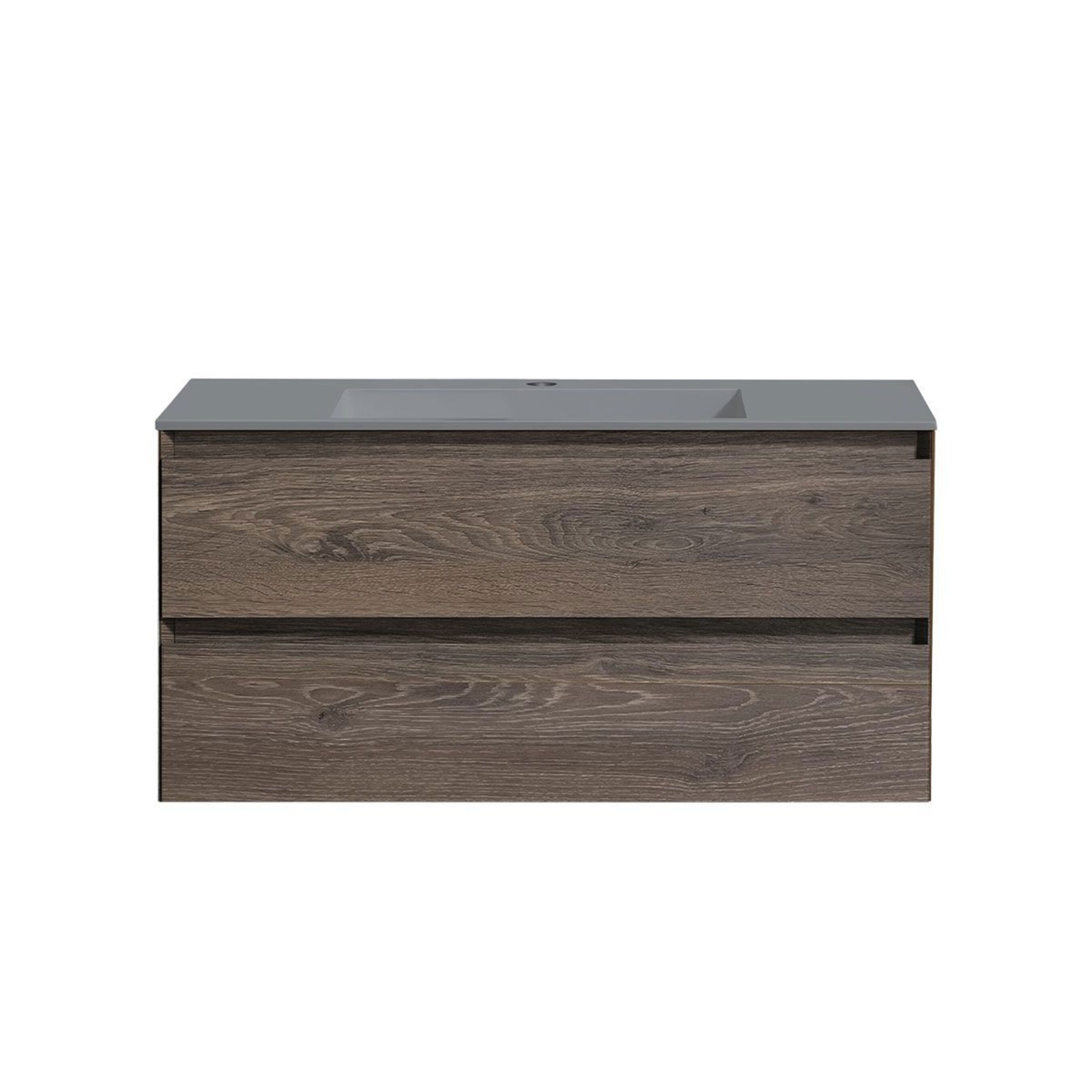 Изображение товара Тумба с раковиной из искусственного камня Vincea Лука R.Oak Grey 100см цвет коричневый
