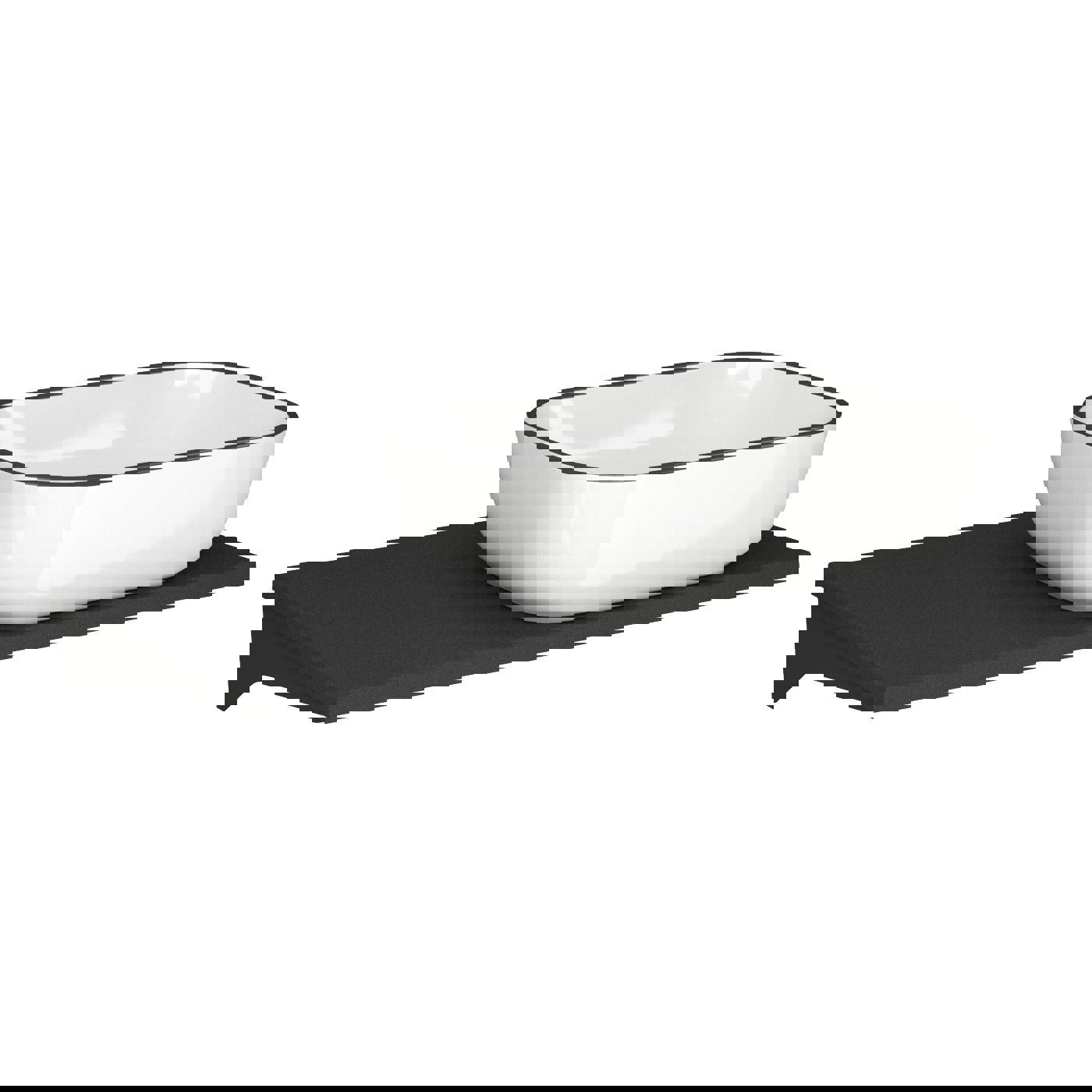 Изображение товара Раковина накладная Bauedge stil BF1406 50см белая с кварцевой столешницей