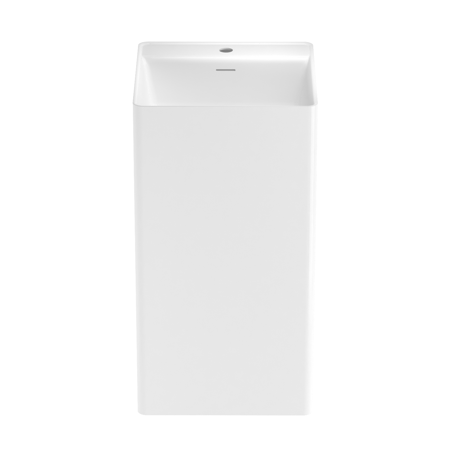 Изображение товара Акриловая напольная раковина Wellsee Pure BY 45x45x85 см глянцевая белая