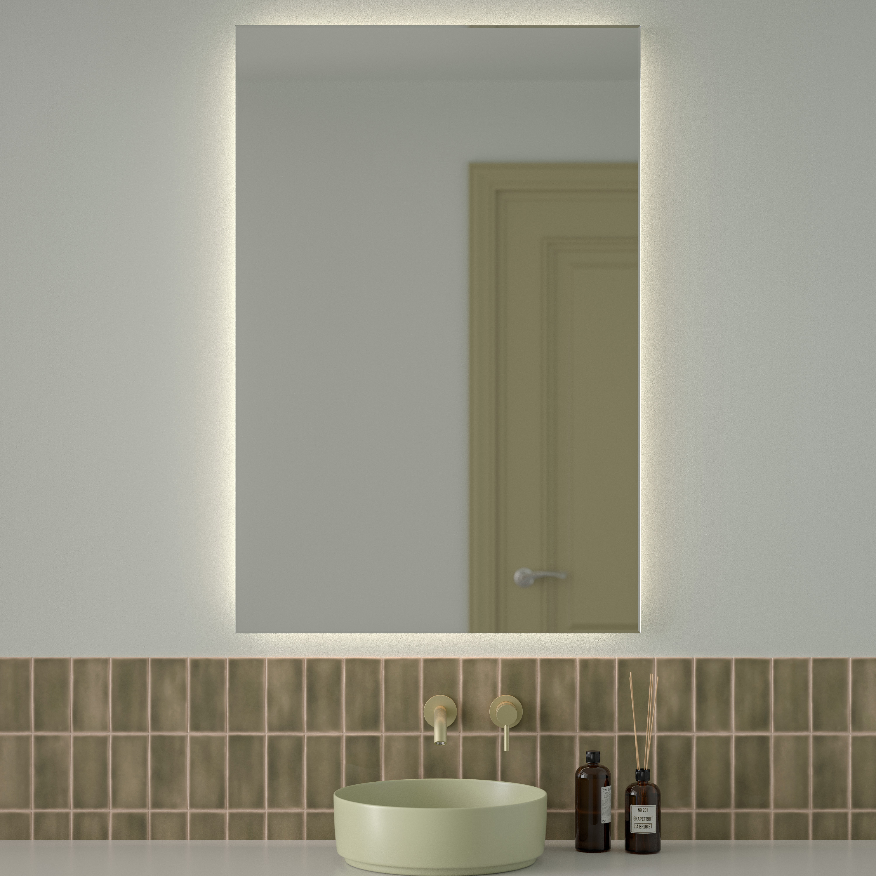 Изображение товара Зеркало для ванной Defesto Glow DF 2510 с подсветкой 80x120см