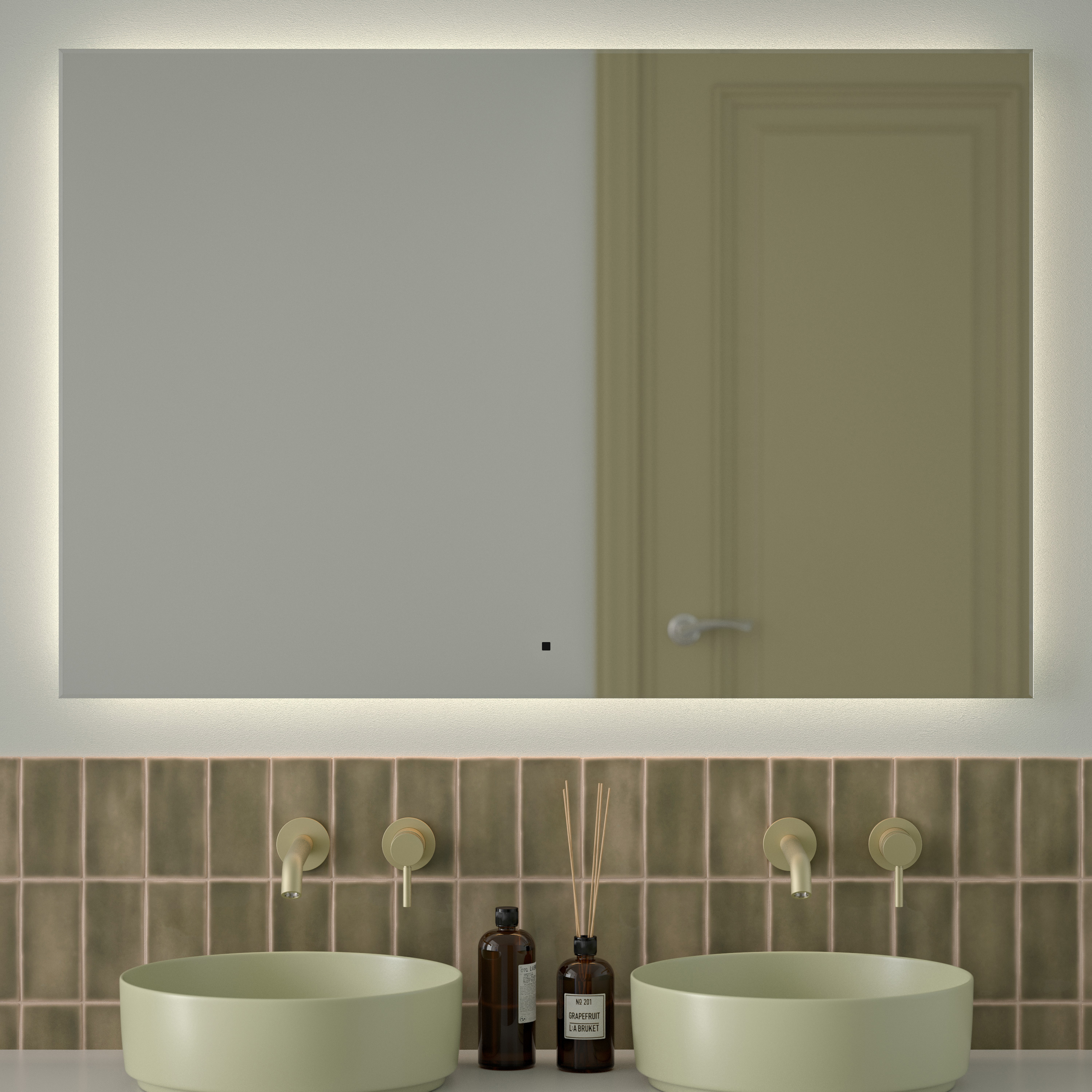 Изображение товара Зеркало для ванной Defesto Glow DF 2510RH с подсветкой 120x80см