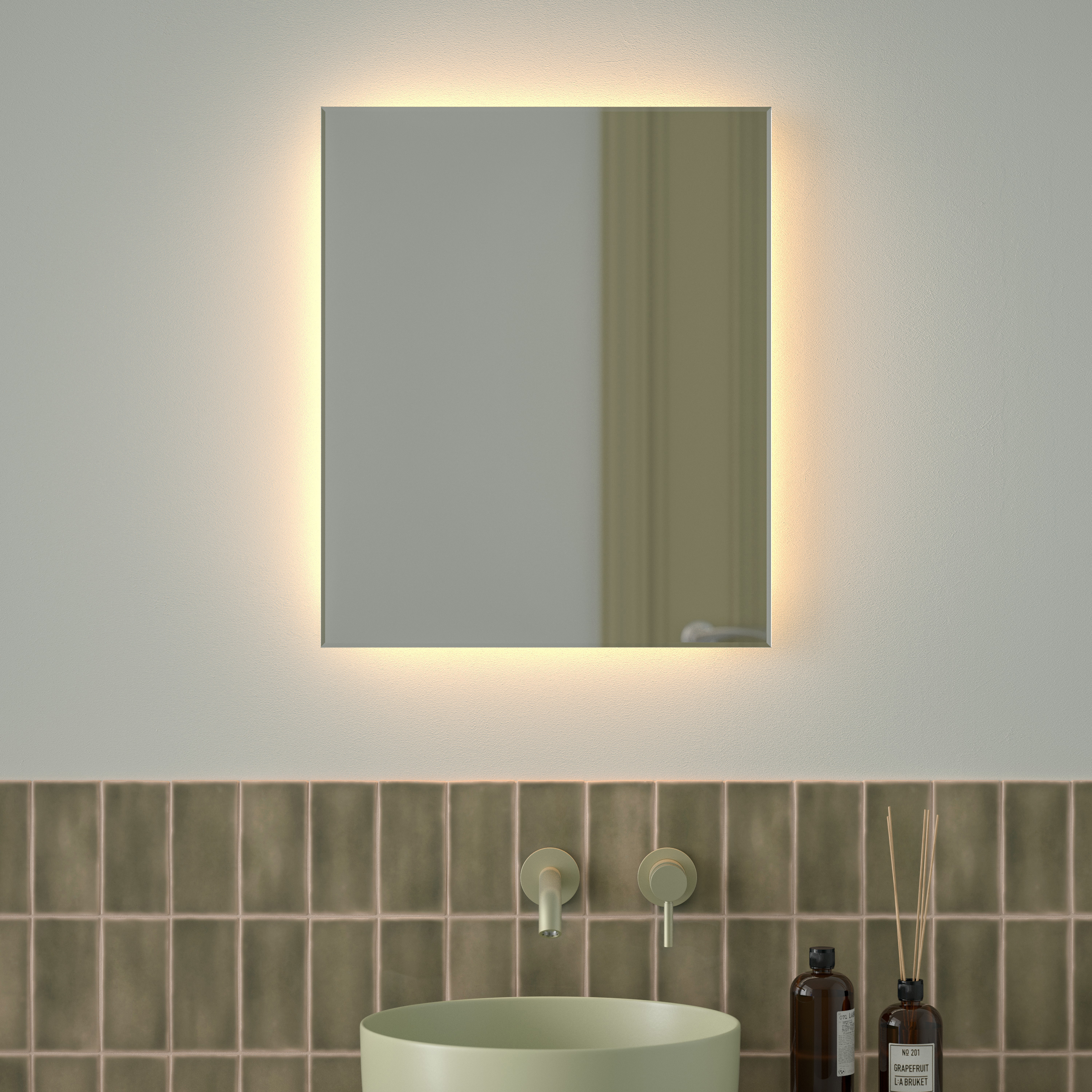Изображение товара Зеркало для ванной Defesto Glow DF 2513 с подсветкой 50x60см Изображение товара Зеркало для ванной Defesto Glow DF 2513 с подсветкой 50x60см