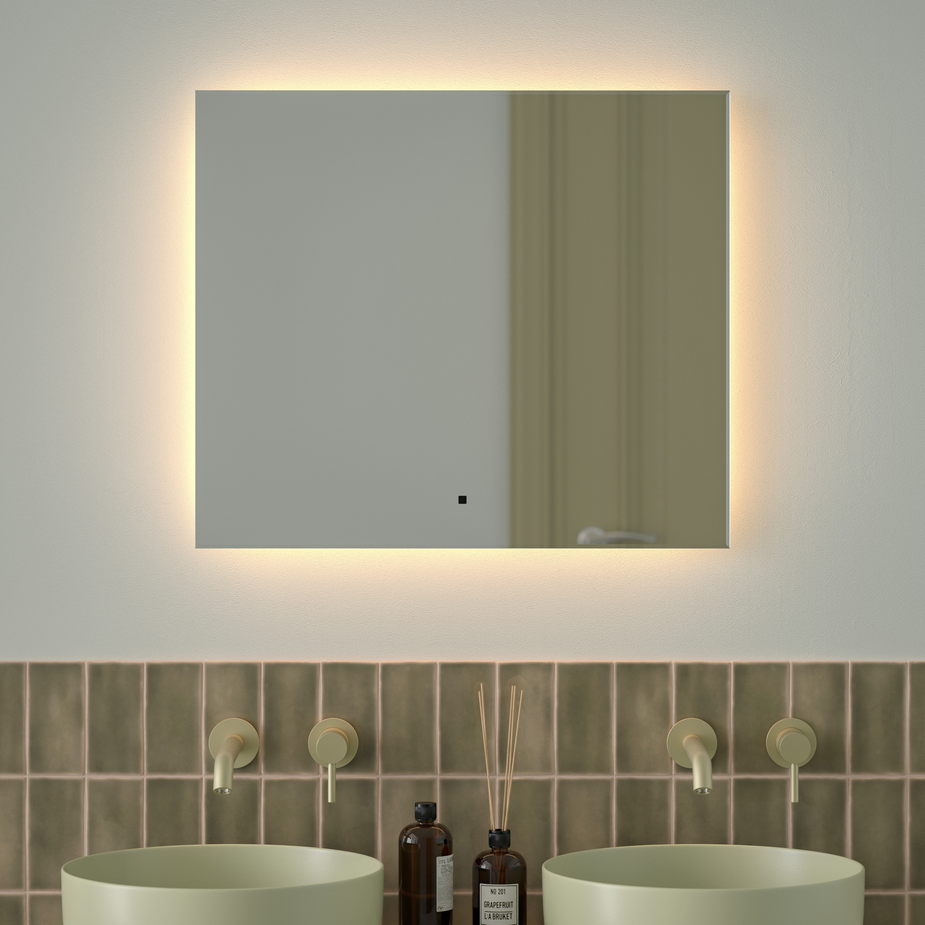 Изображение товара Зеркало для ванной Defesto Glow DF 2516RH с подсветкой 70x60см