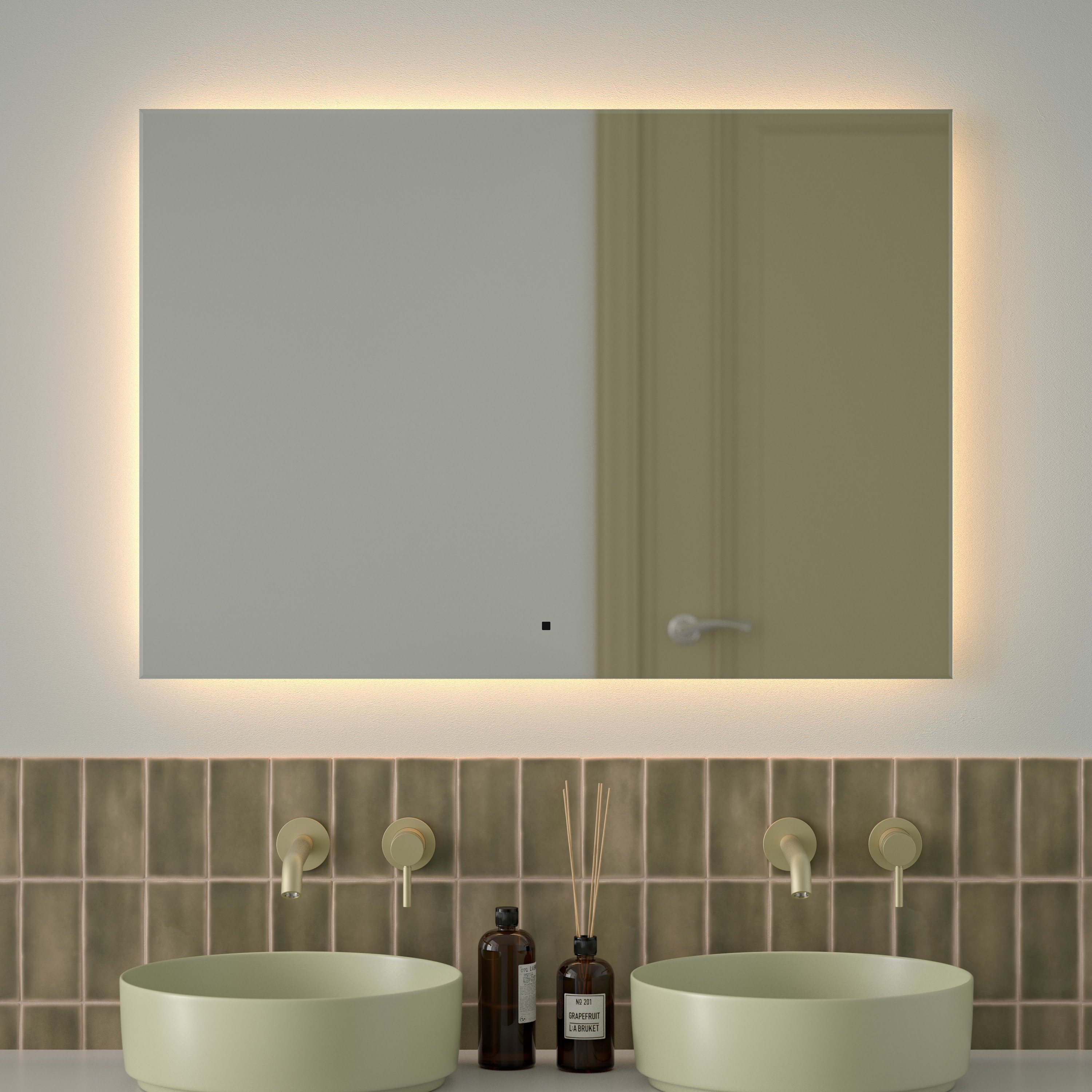 Изображение товара Зеркало для ванной Defesto Glow DF 2519RH с подсветкой 100x70см